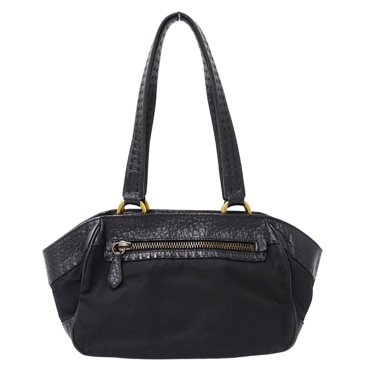 Prada Black Nylon Handbag Tote Bag (Pre-Owned)