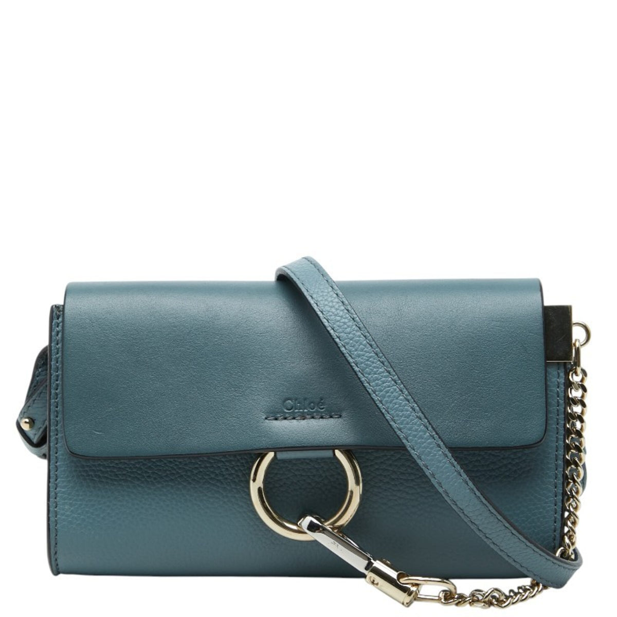 Chloé Blue Leather Shoulder Bag (Pre-Owned)