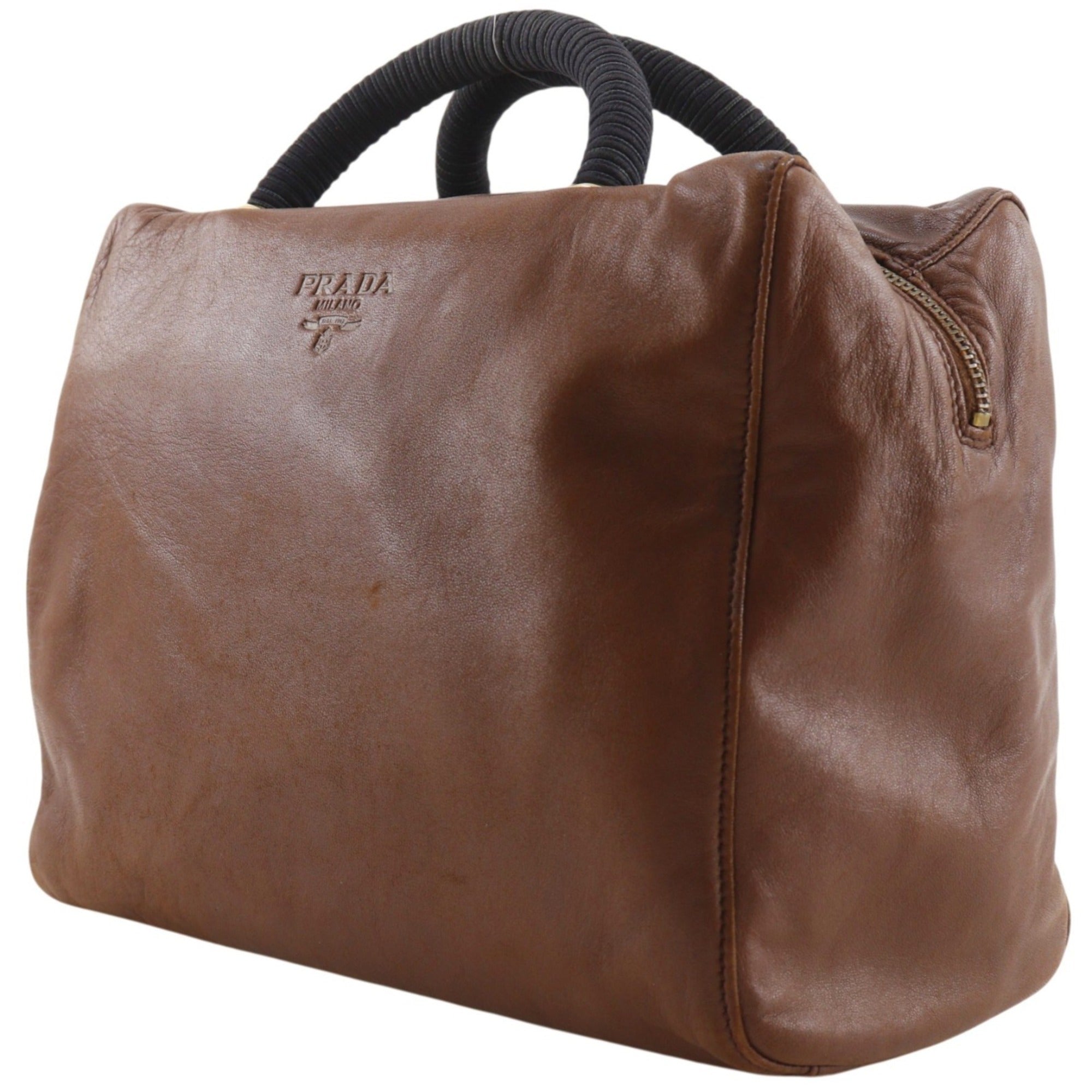 Prada Brown Leather Handbag (Pre-Owned)