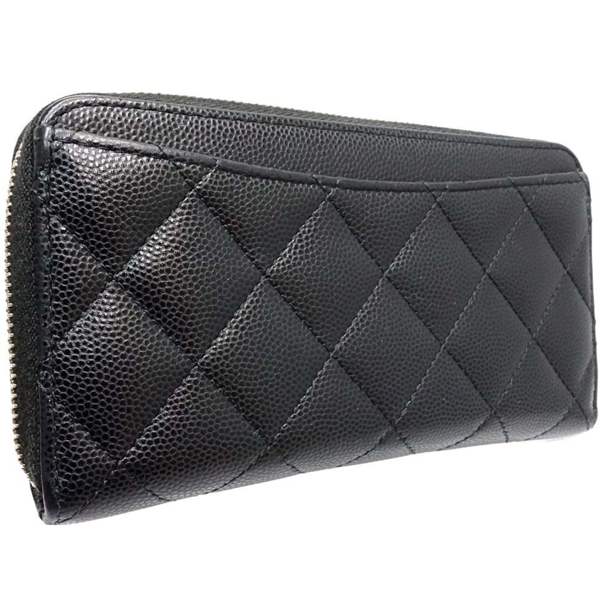Chanel Black Grained Calfskin Coin Purse/Coin Case (Pre-Owned)