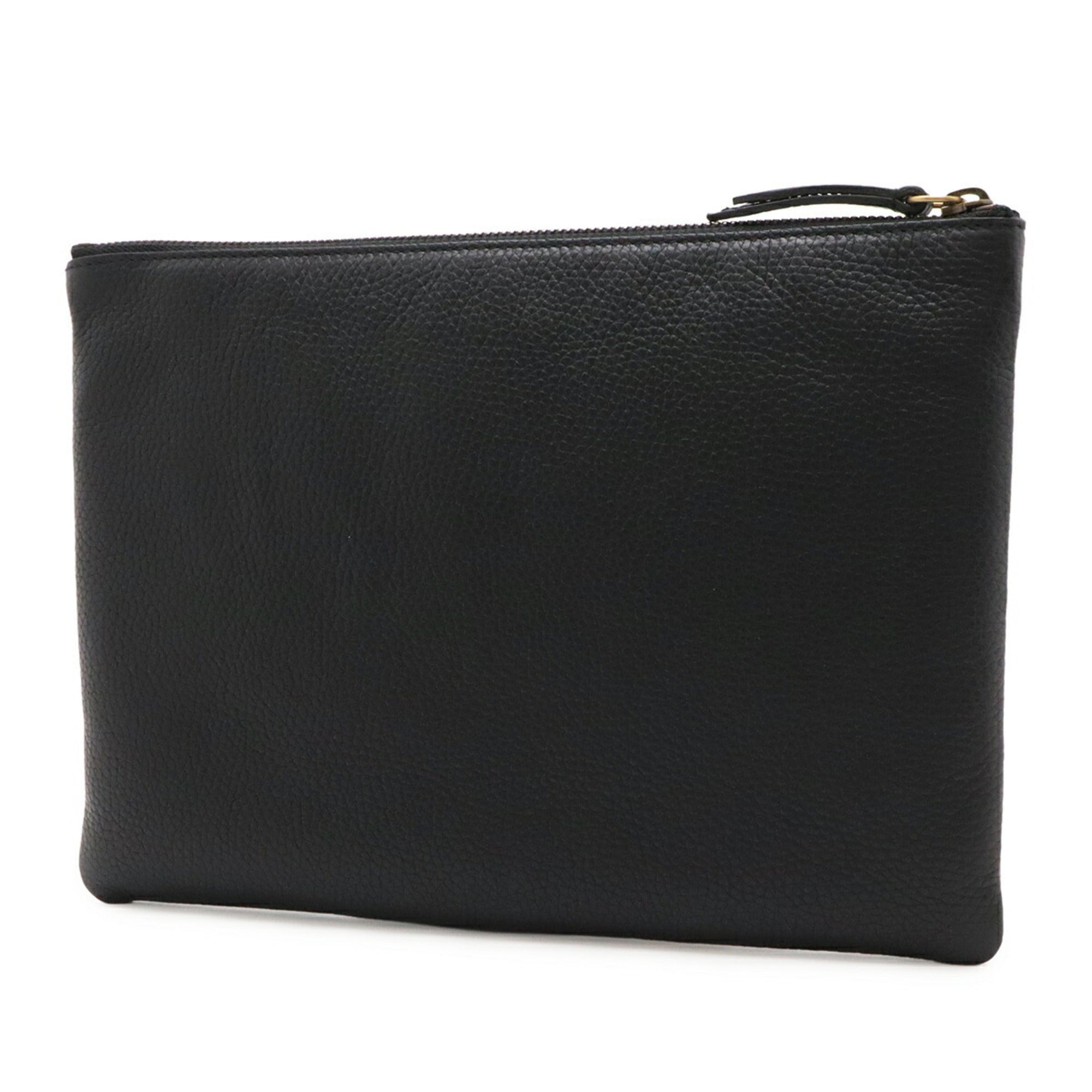 Gucci Black Leather Clutch Bag (Pre-Owned)
