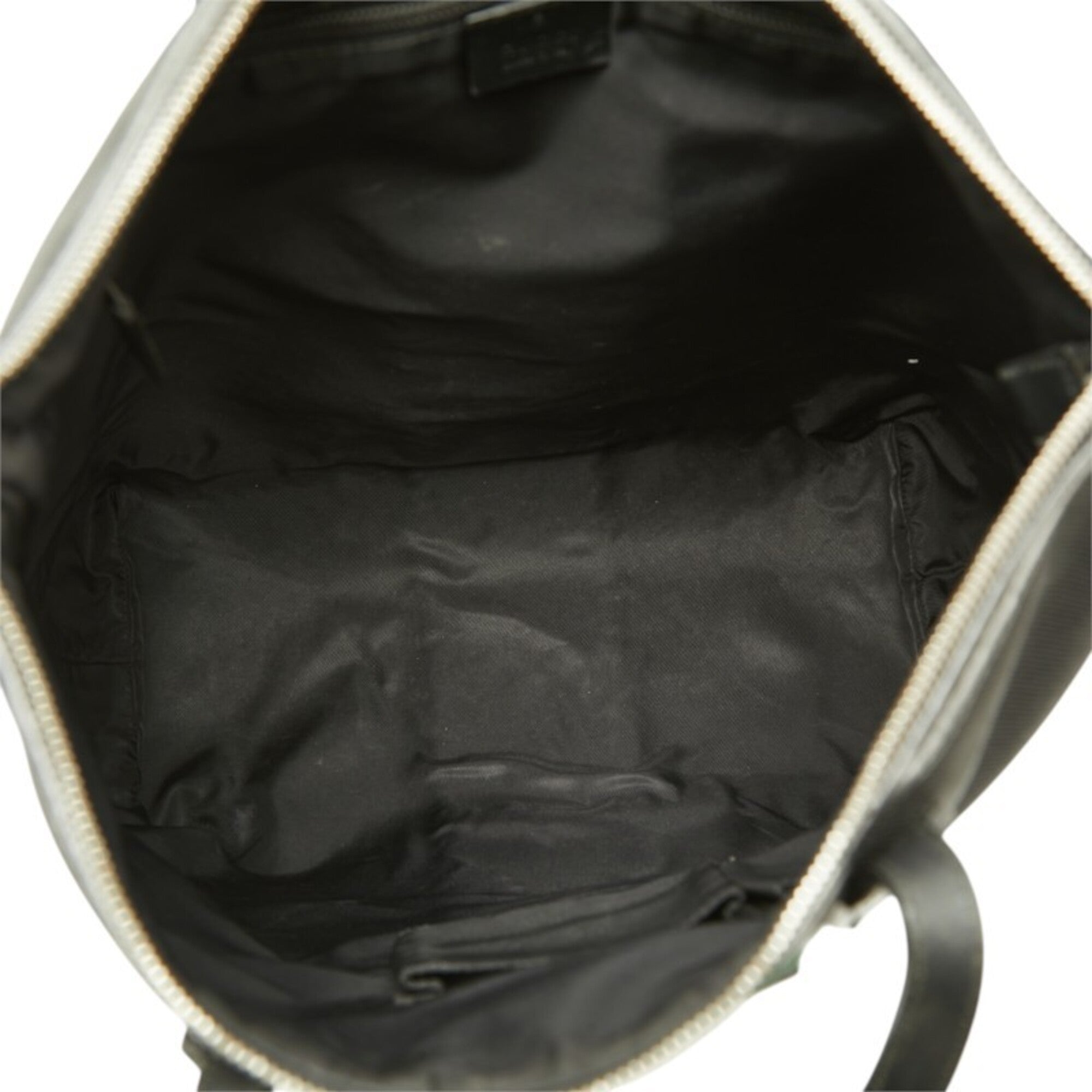 Gucci Black Canvas Leather Shoulder Bag Tote Bag (Pre-Owned)
