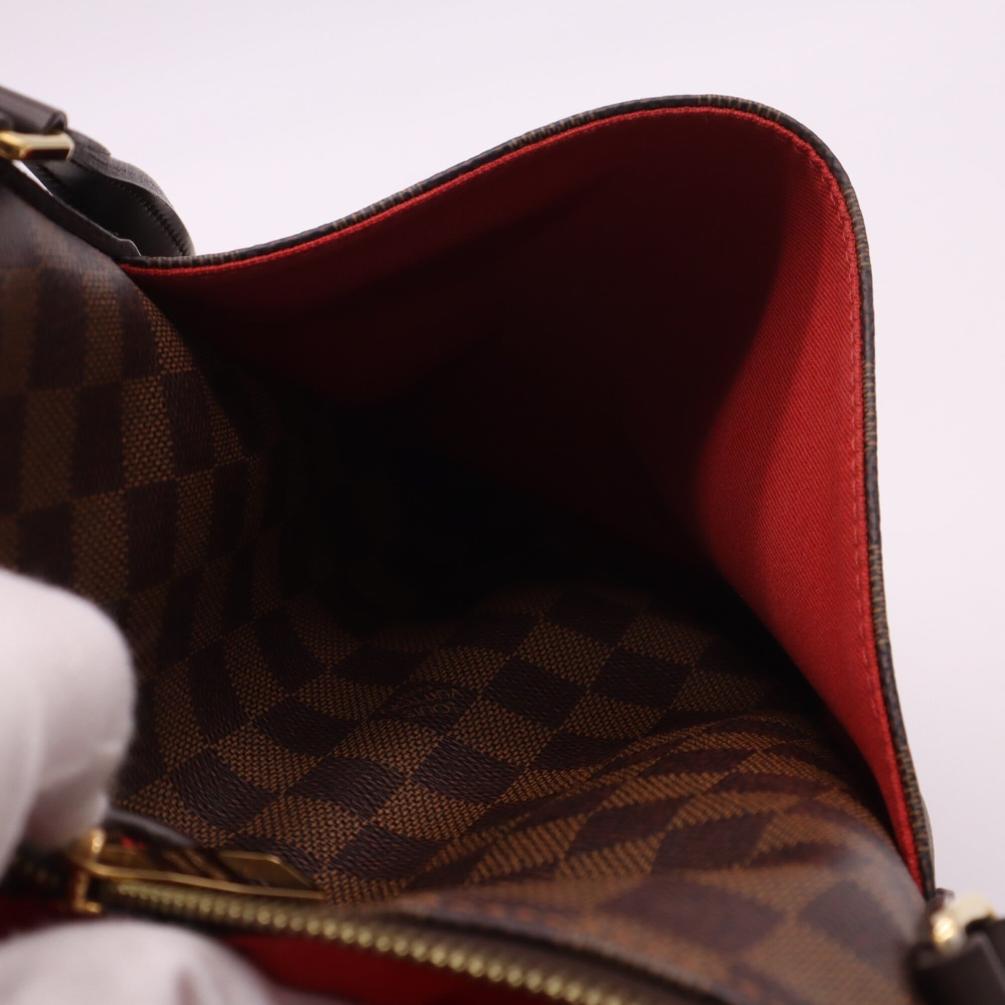 Louis Vuitton Beige Brown Coated Canvas Leather Handbag (Pre-Owned)