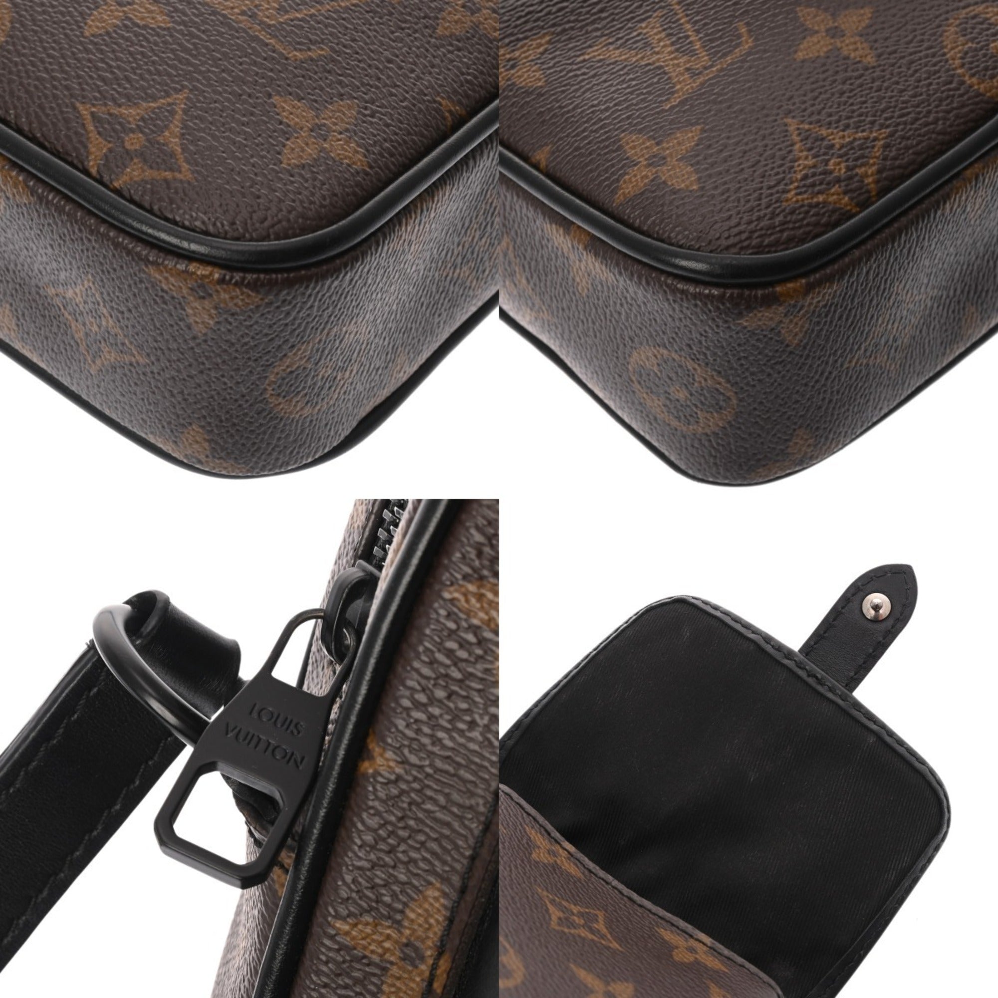 Louis Vuitton Black Brown Monogram Canvas Shoulder Bag (Pre-Owned)