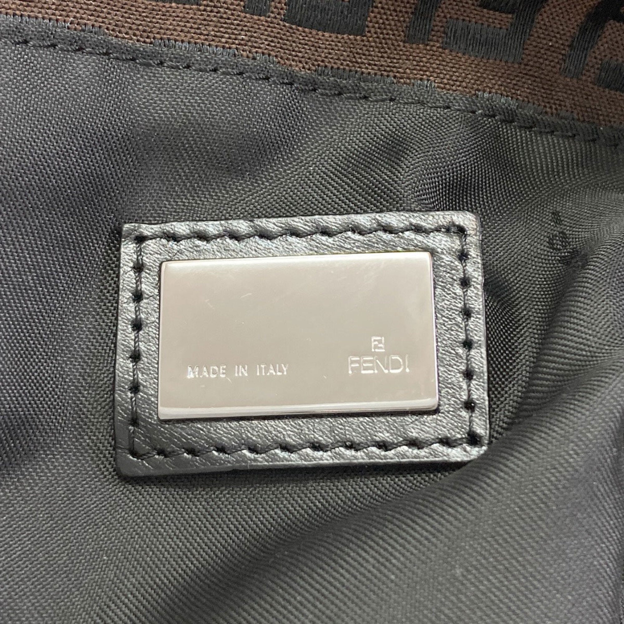 Fendi Dark Brown Canvas Tote Bag (Pre-Owned)