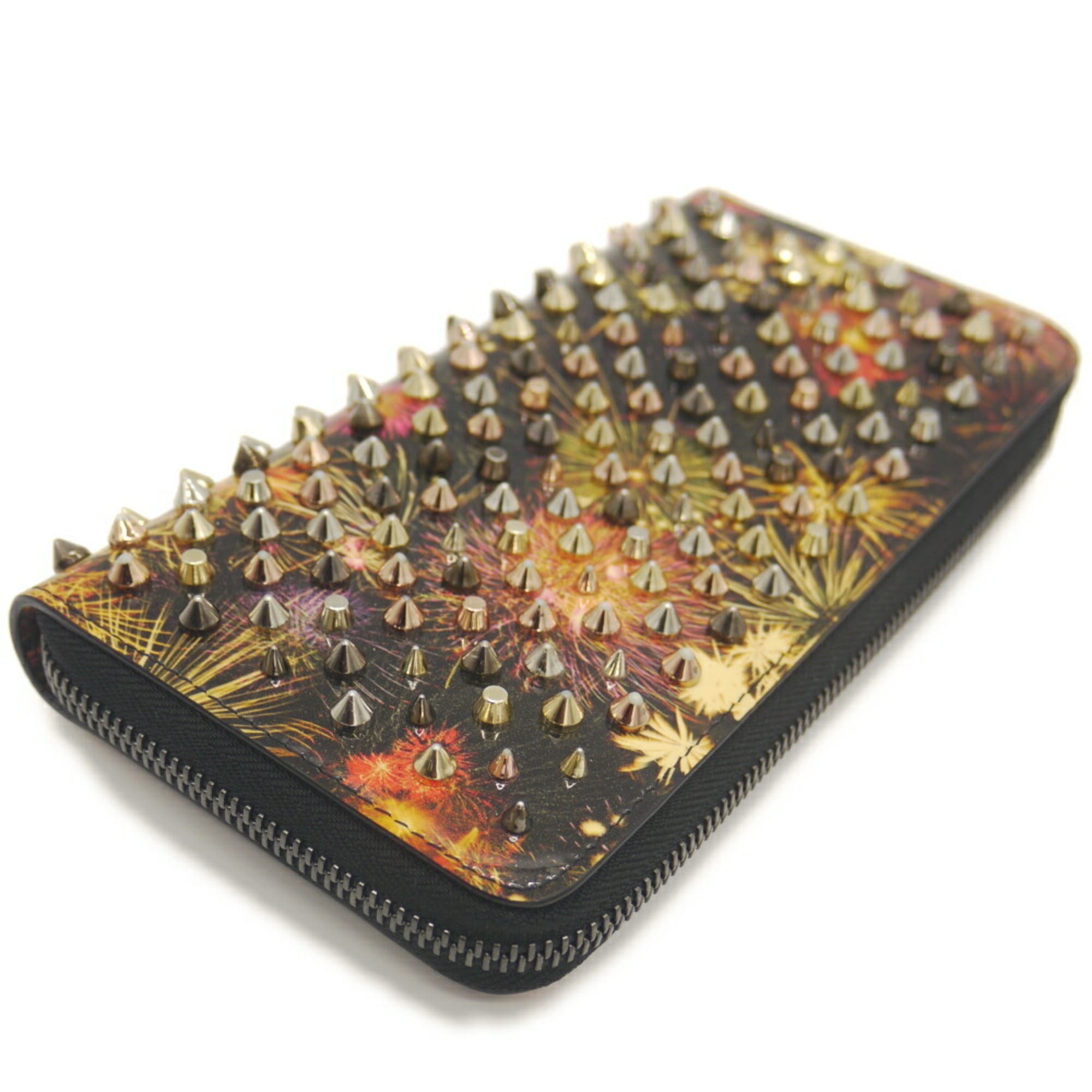 Christian Louboutin Black Patent Leather Long Wallet (Bi-Fold) (Pre-Owned)