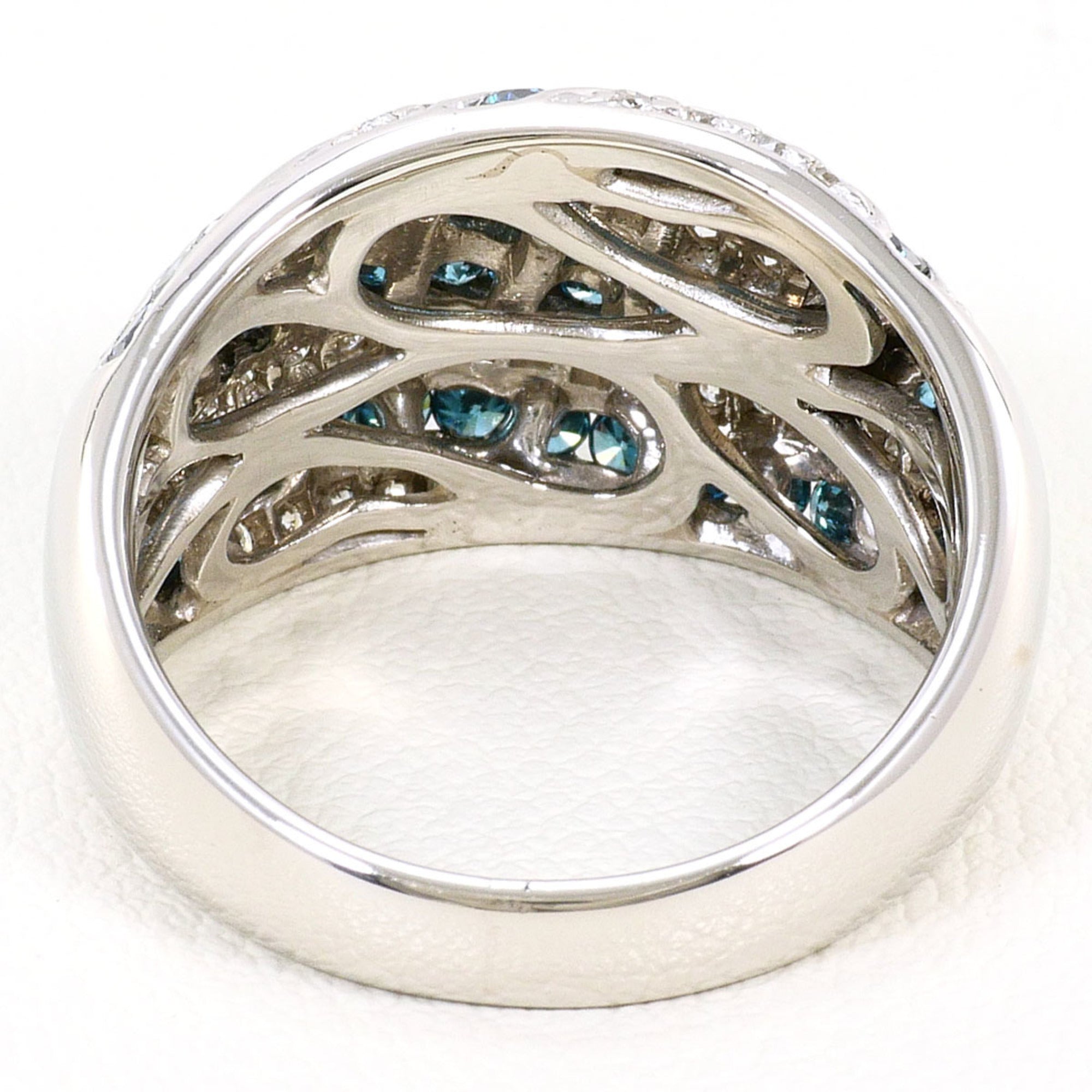 Unbranded Blue Platinum Platinum 900 Band Ring (Pre-Owned)