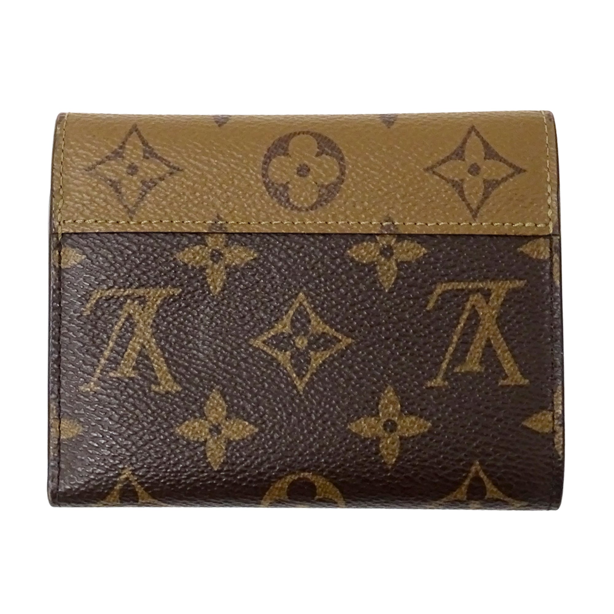 Louis Vuitton Monogram Reverse Monogram Reverse Monogram Canvas Wallet (Tri-Fold) (Pre-Owned)