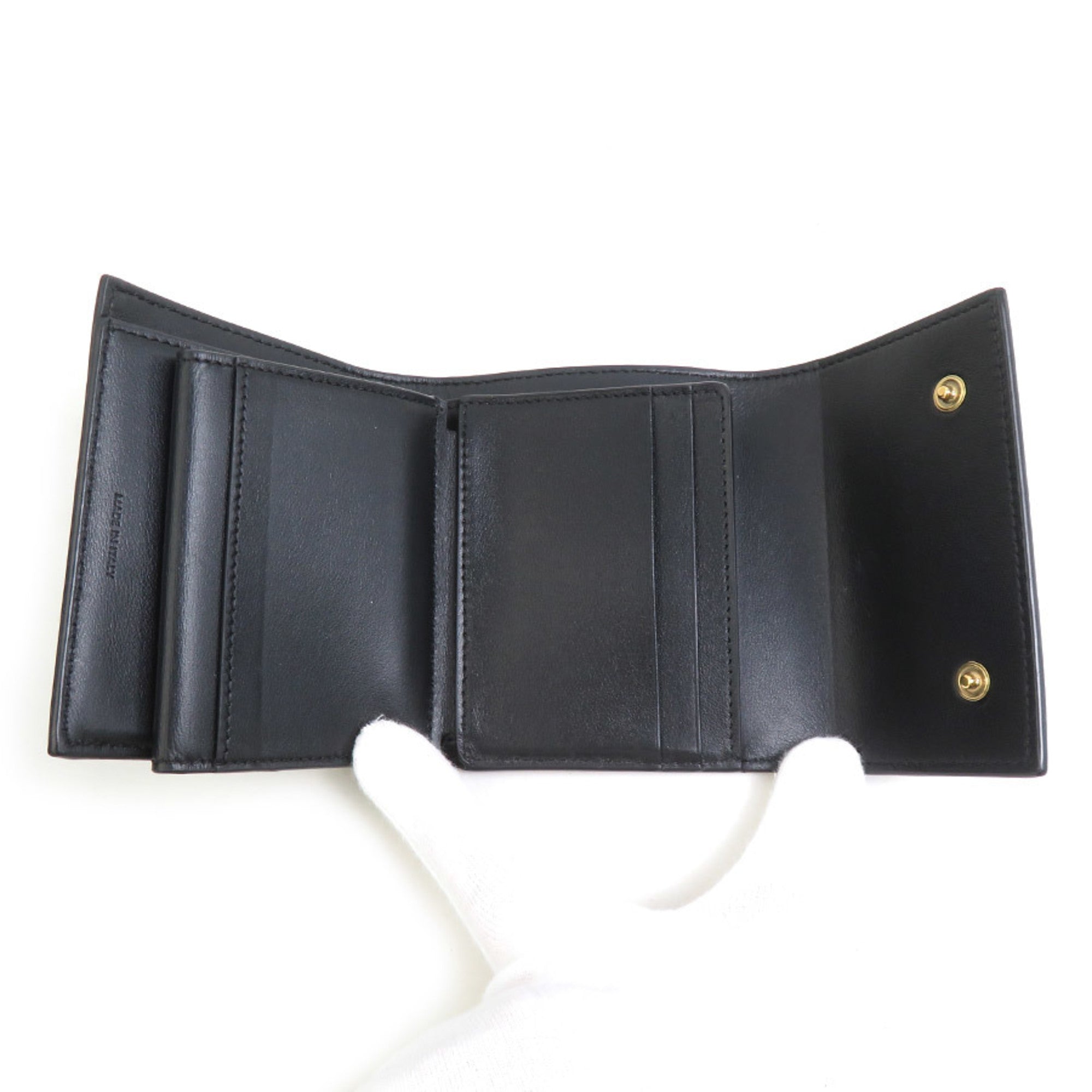 Celine Black Leather Wallet (Tri-Fold) (Pre-Owned)