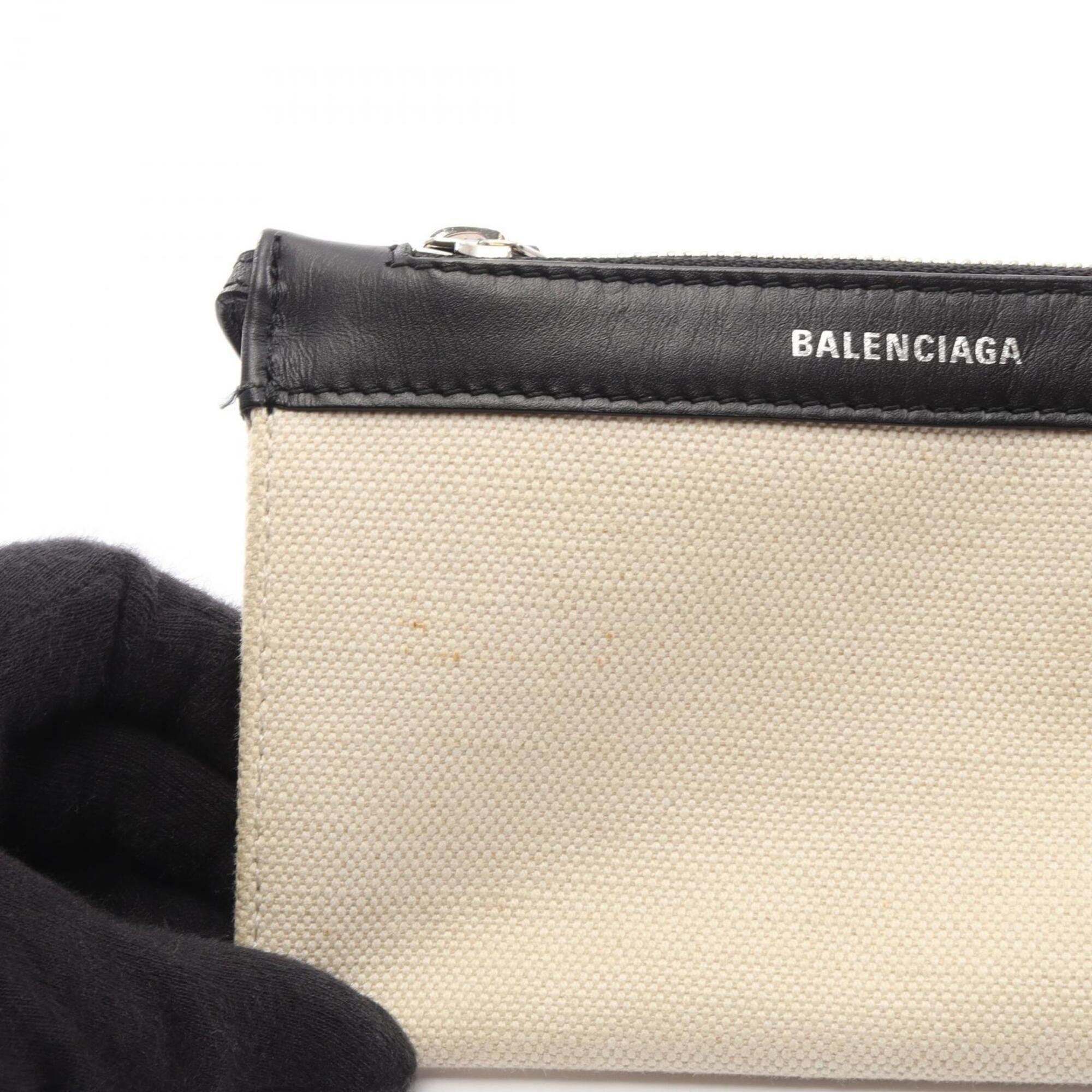 Balenciaga Black White Canvas Leather Handbag (Pre-Owned)