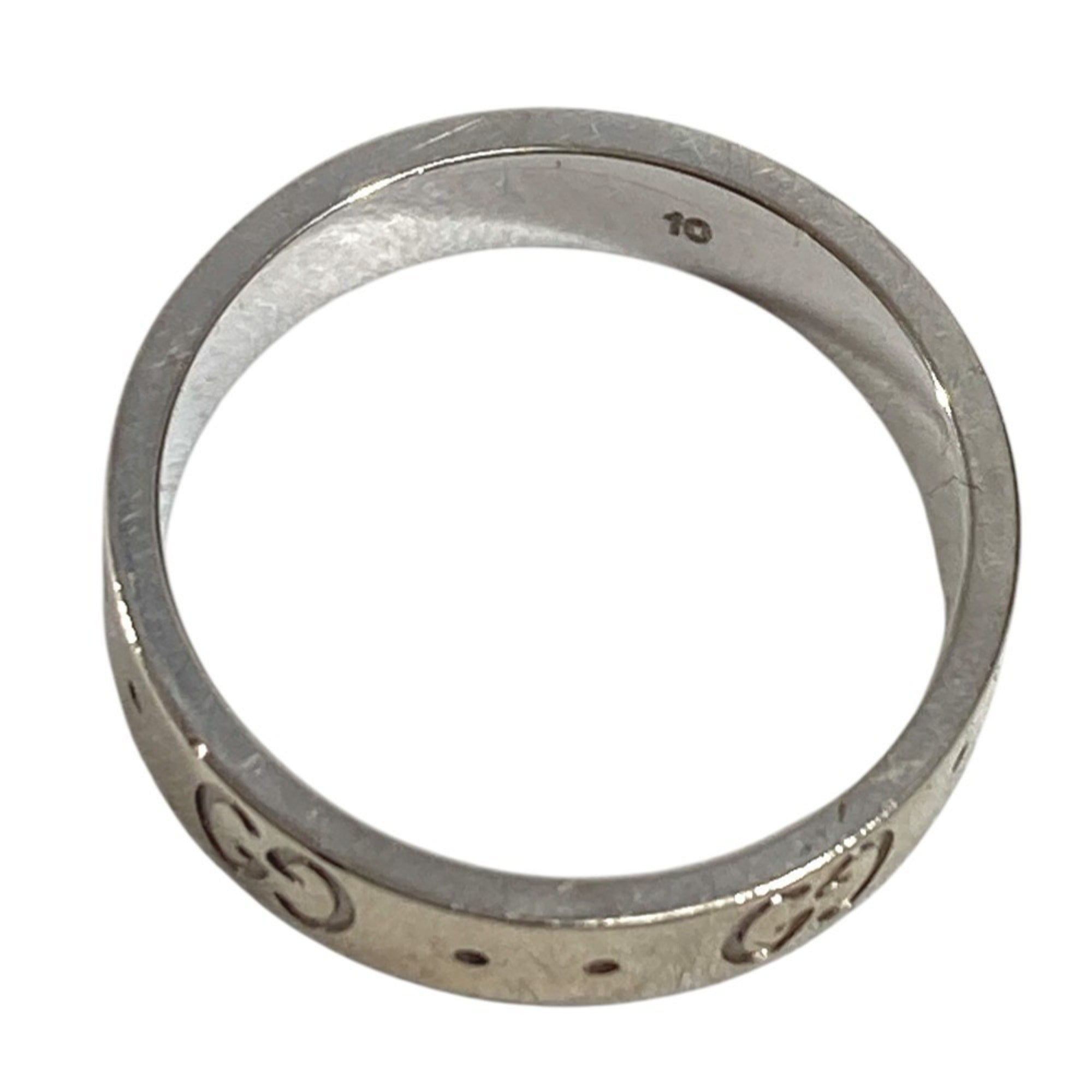 Gucci Silver White Gold (18K) Band Ring (Pre-Owned)
