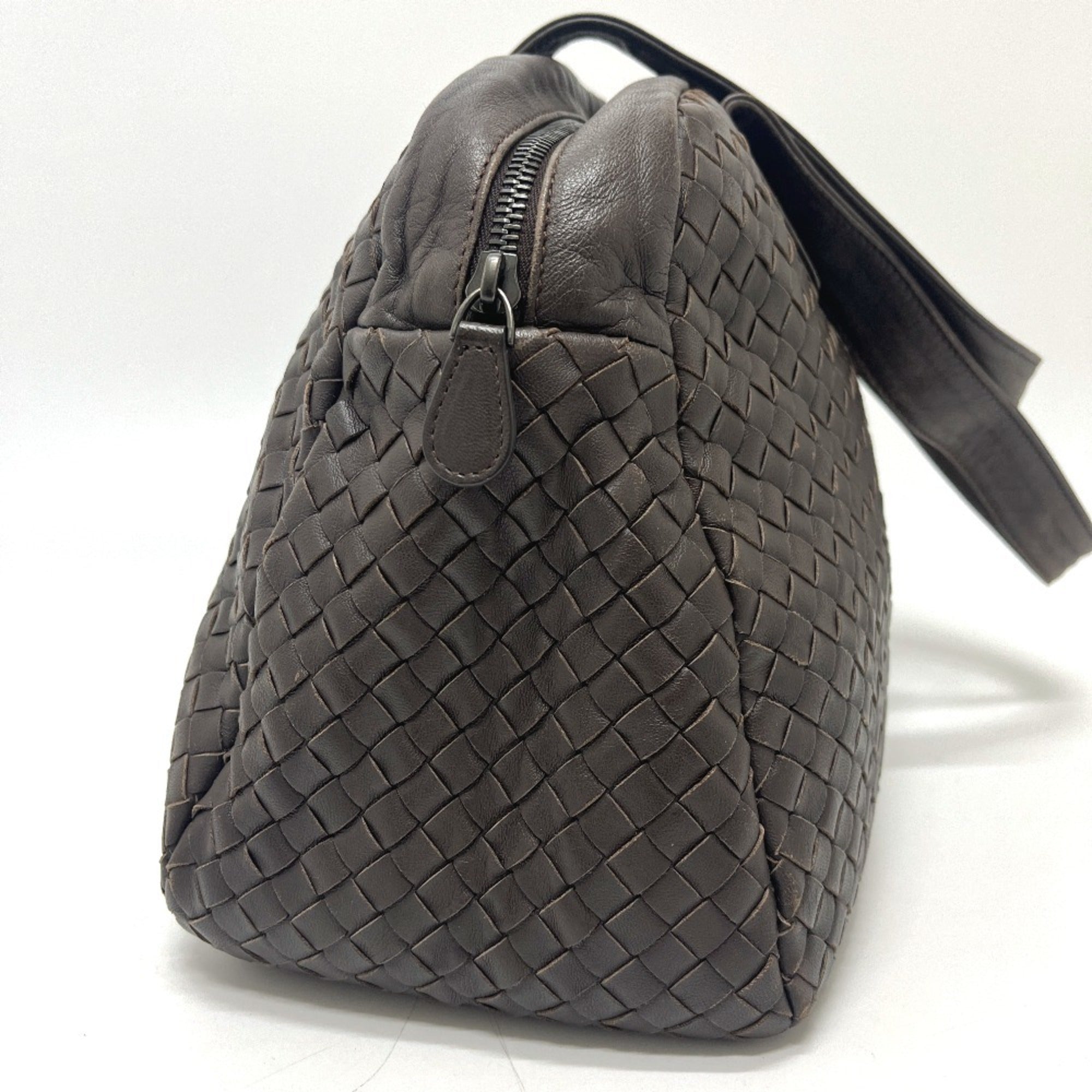 Bottega Veneta Brown Leather Boston Bag (Pre-Owned)