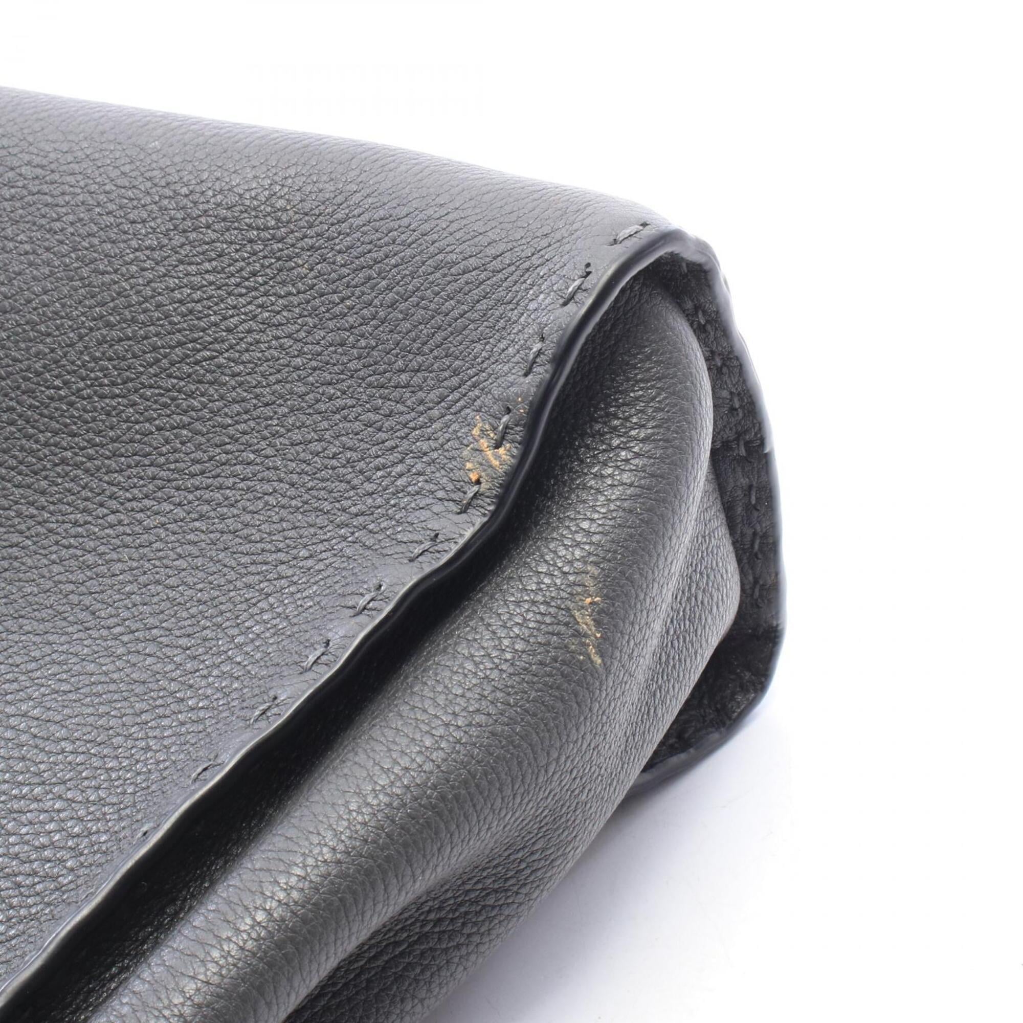 Fendi Gray Leather Handbag (Pre-Owned)