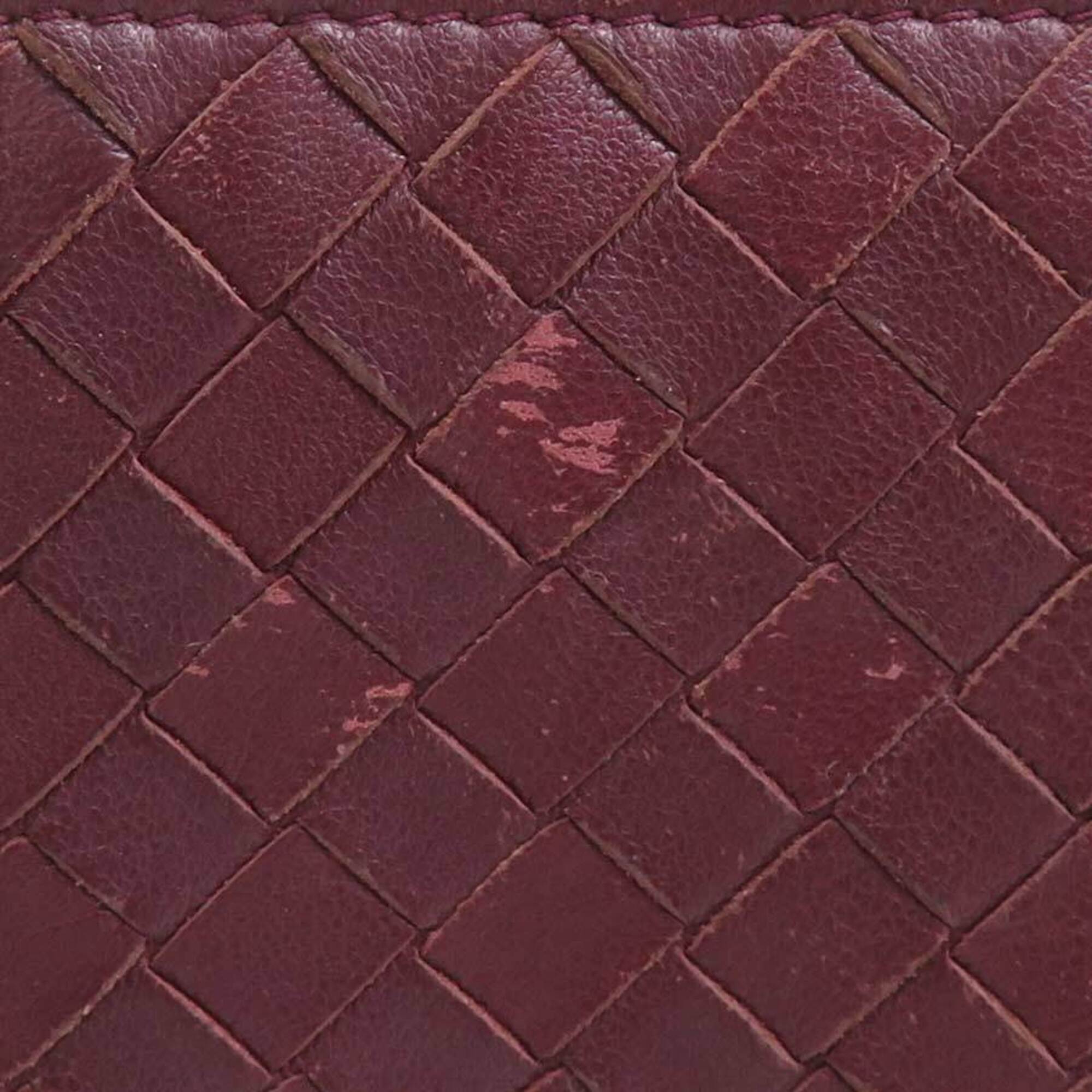 Bottega Veneta Burgundy Intrecciato Wallet (Bi-Fold) (Pre-Owned)