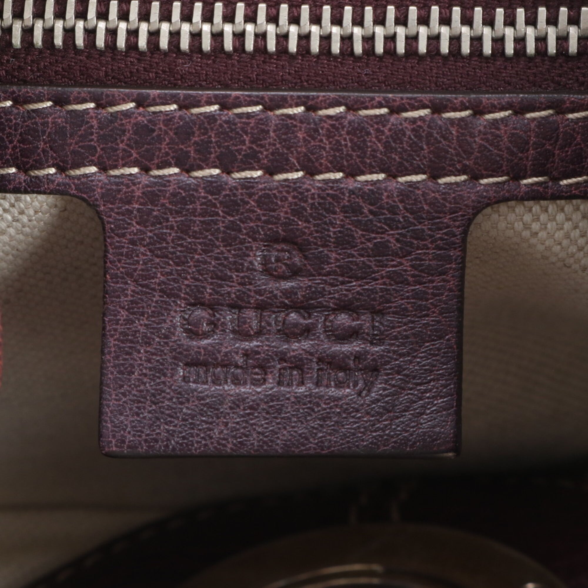 Gucci Red Brown Leather Shoulder Bag (Pre-Owned)