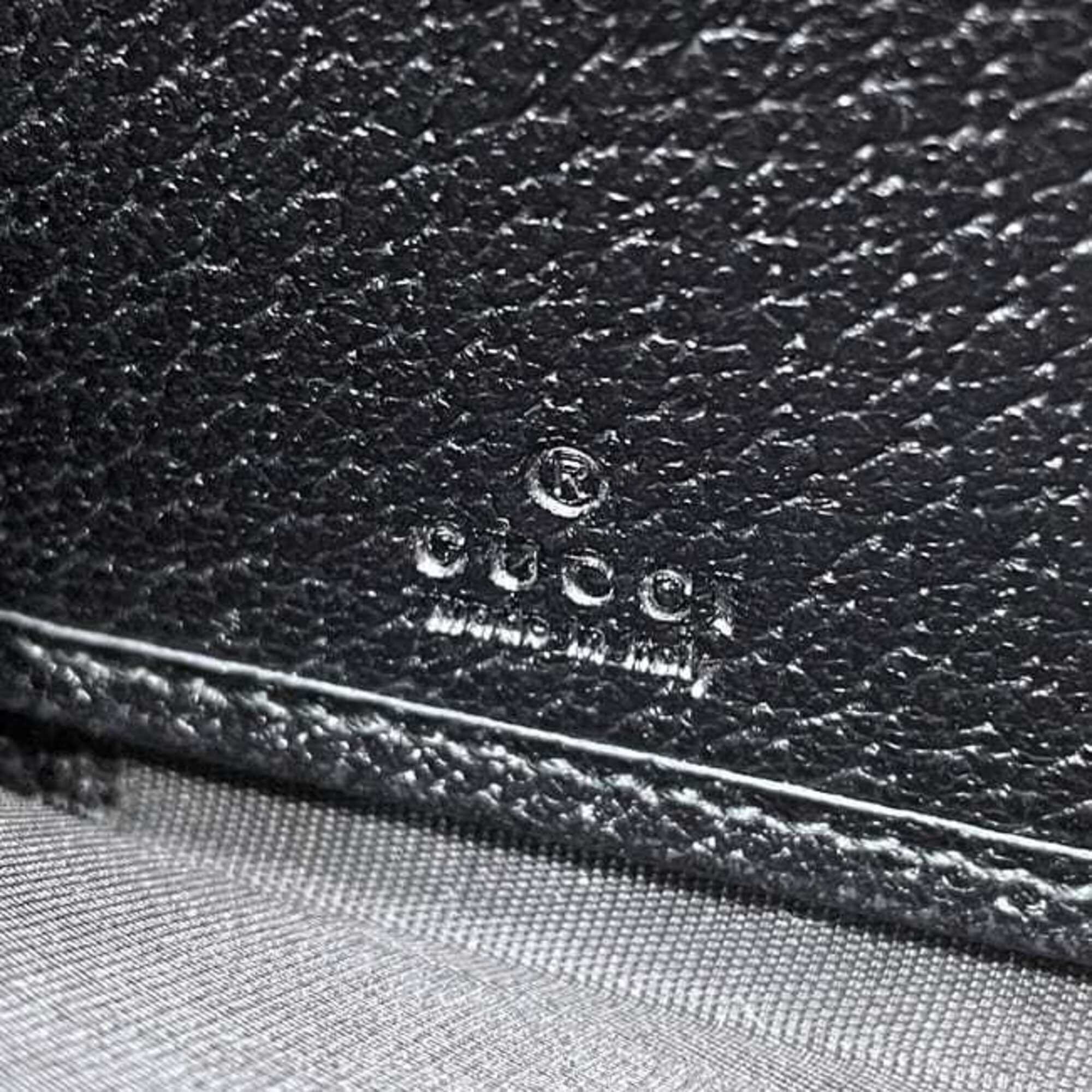 Gucci Black Leather Long Wallet (Bi-Fold) (Pre-Owned)