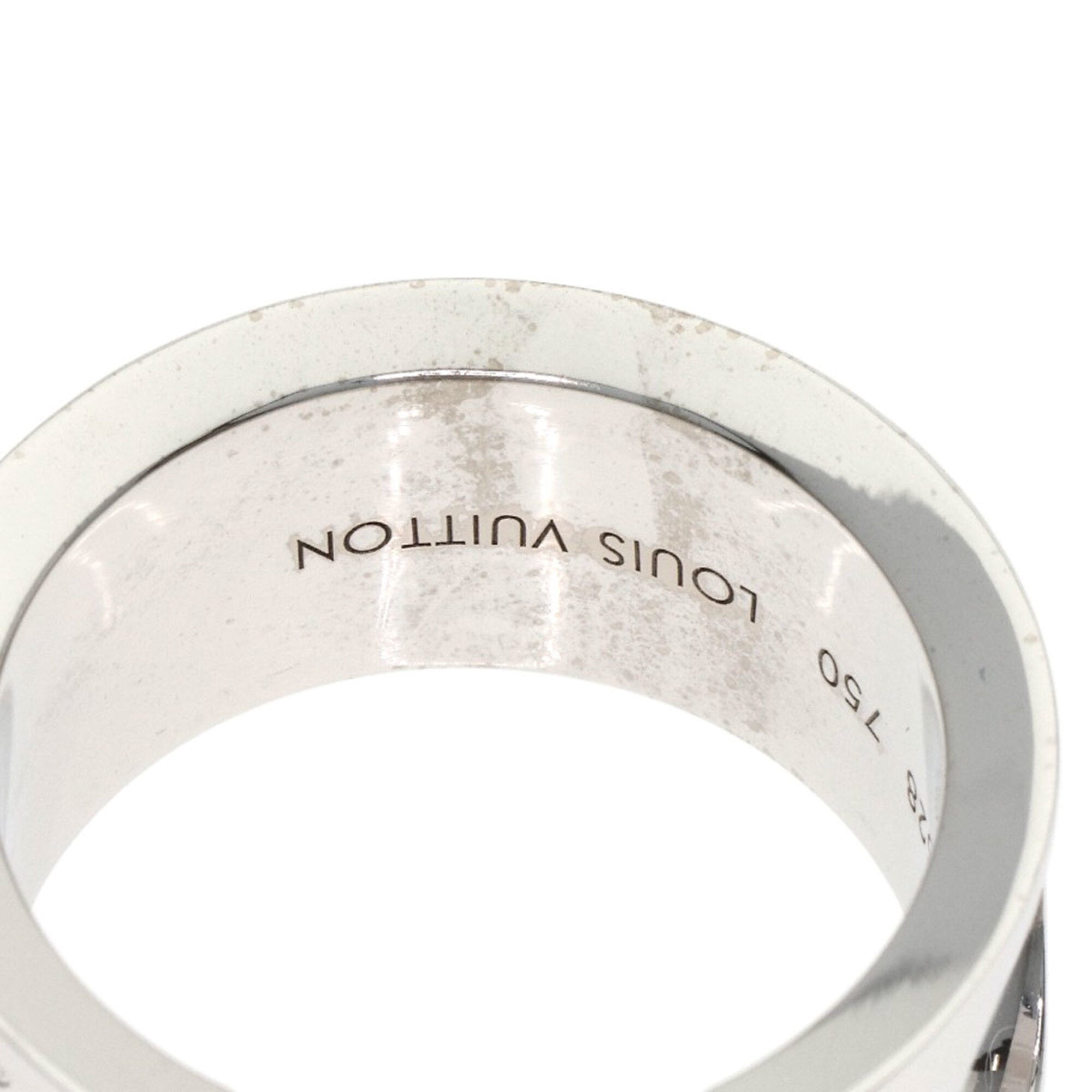 Louis Vuitton White Gold White Gold (18K) Band Ring (Pre-Owned)