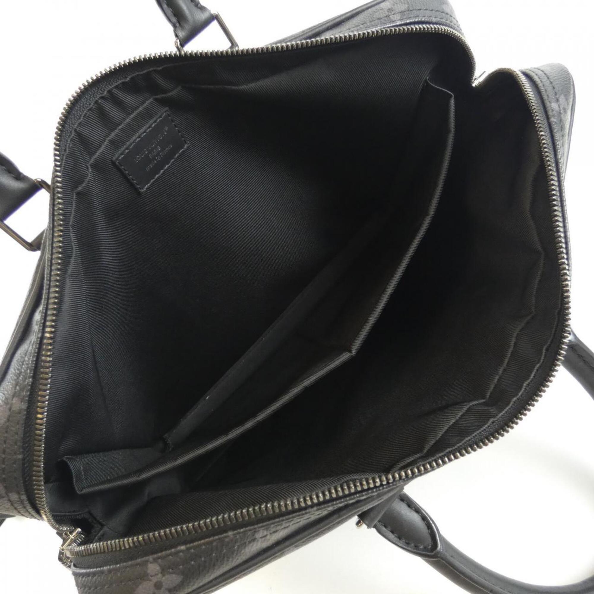 Louis Vuitton Black Coated Canvas Handbag (Pre-Owned)