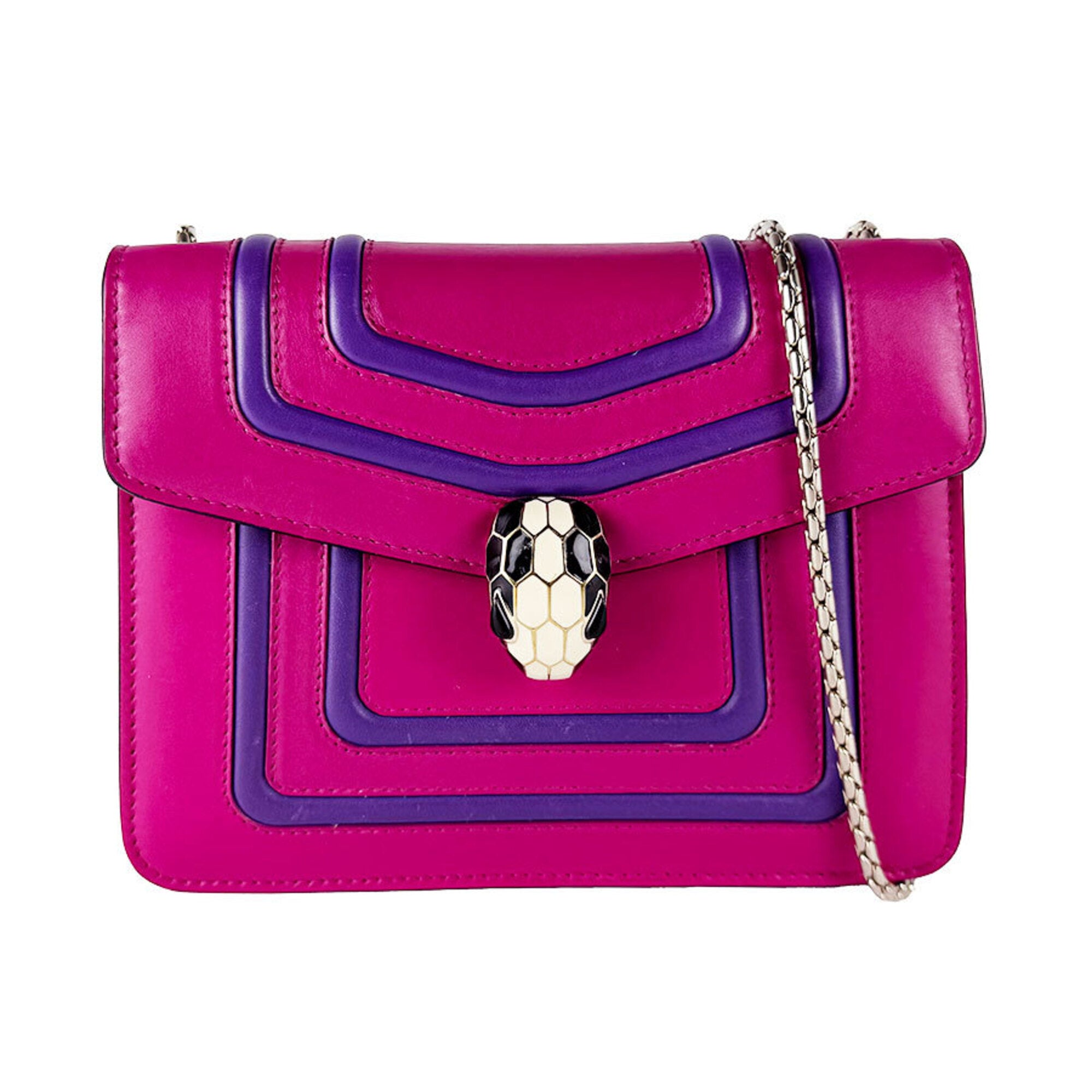 Bvlgari Purple Leather Shoulder Bag (Pre-Owned)