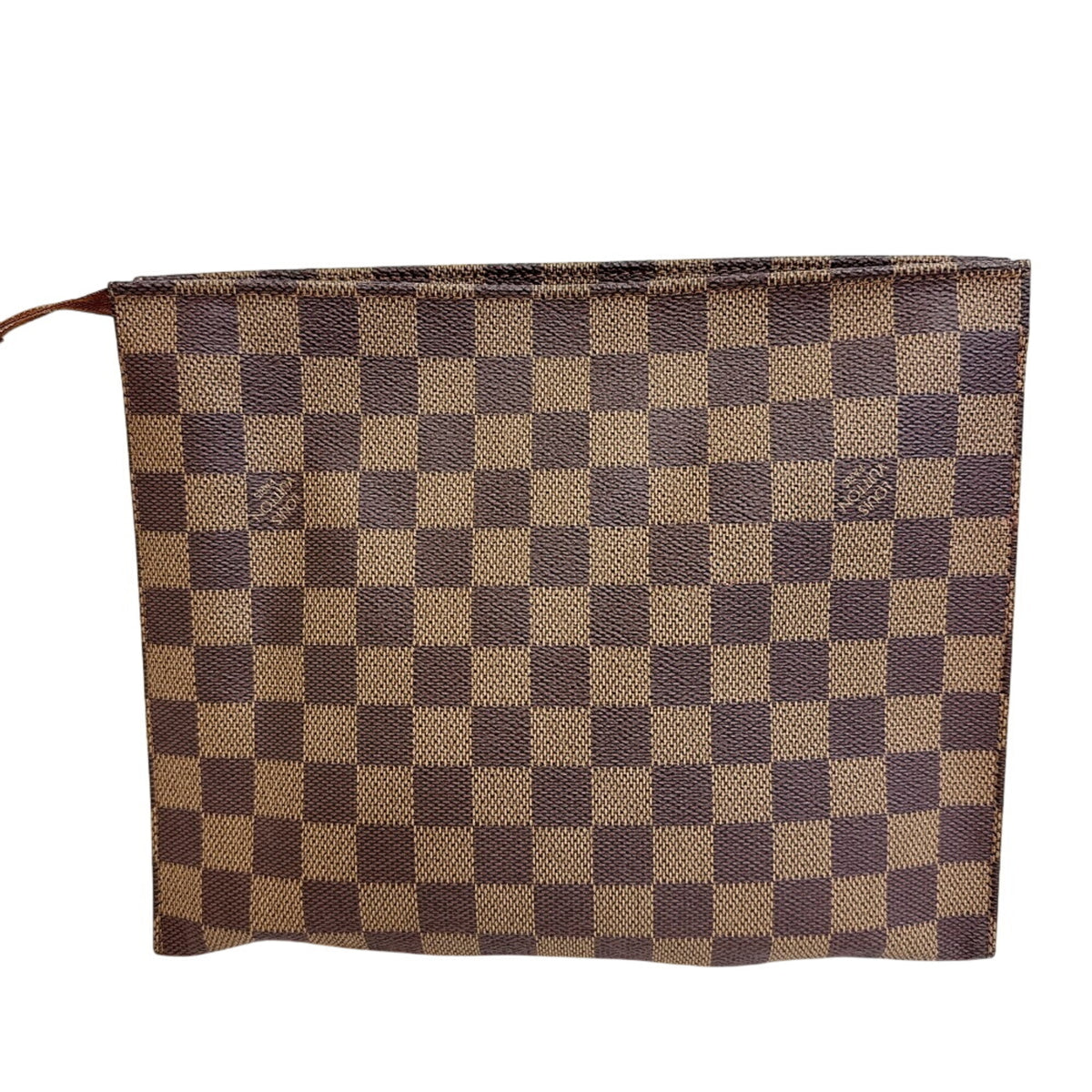 Louis Vuitton Brown Pvc Coated Canvas Clutch Bag Pouch Wash Bag (Pre-Owned)