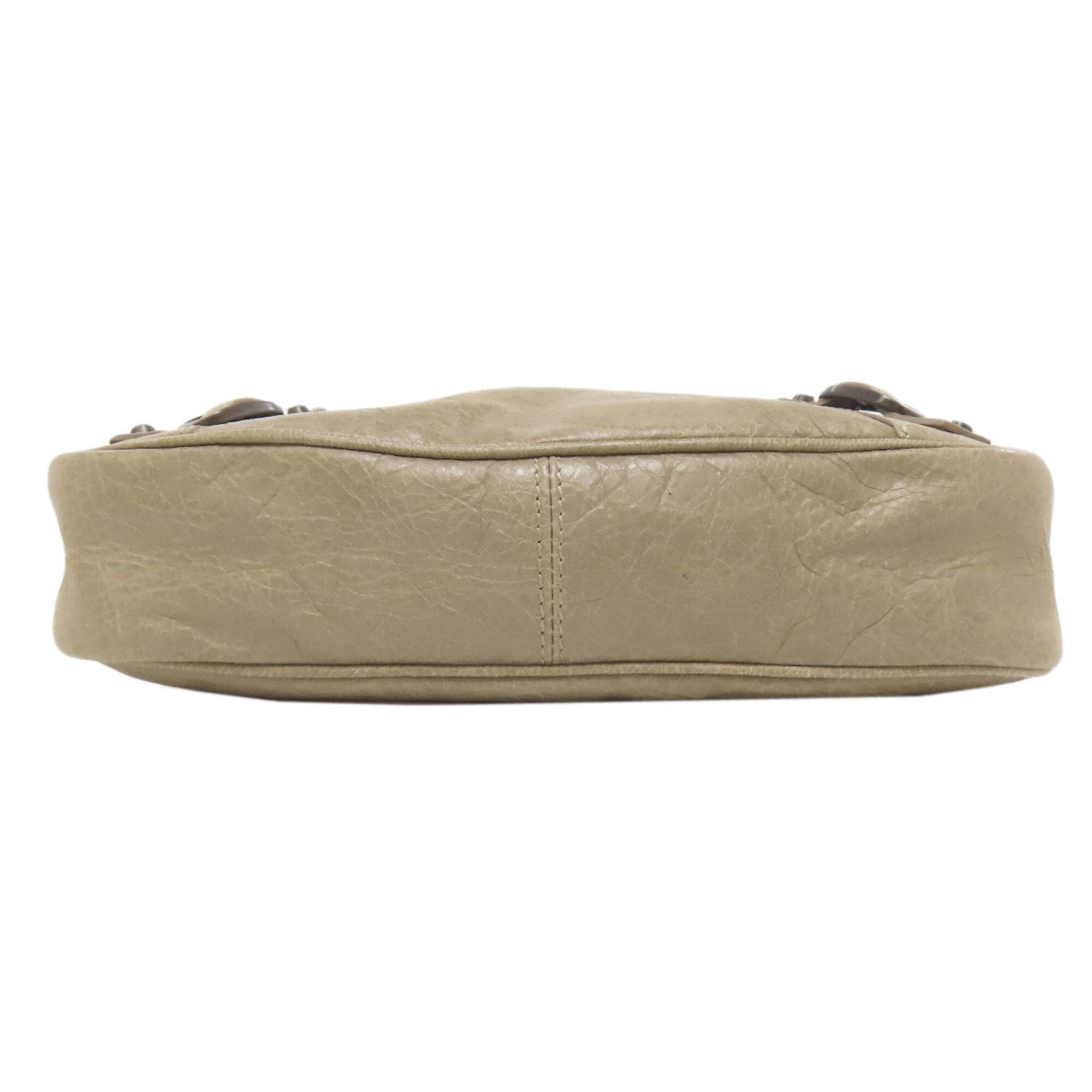 Balenciaga Hip Grayish Leather Shoulder Bag (Pre-Owned)