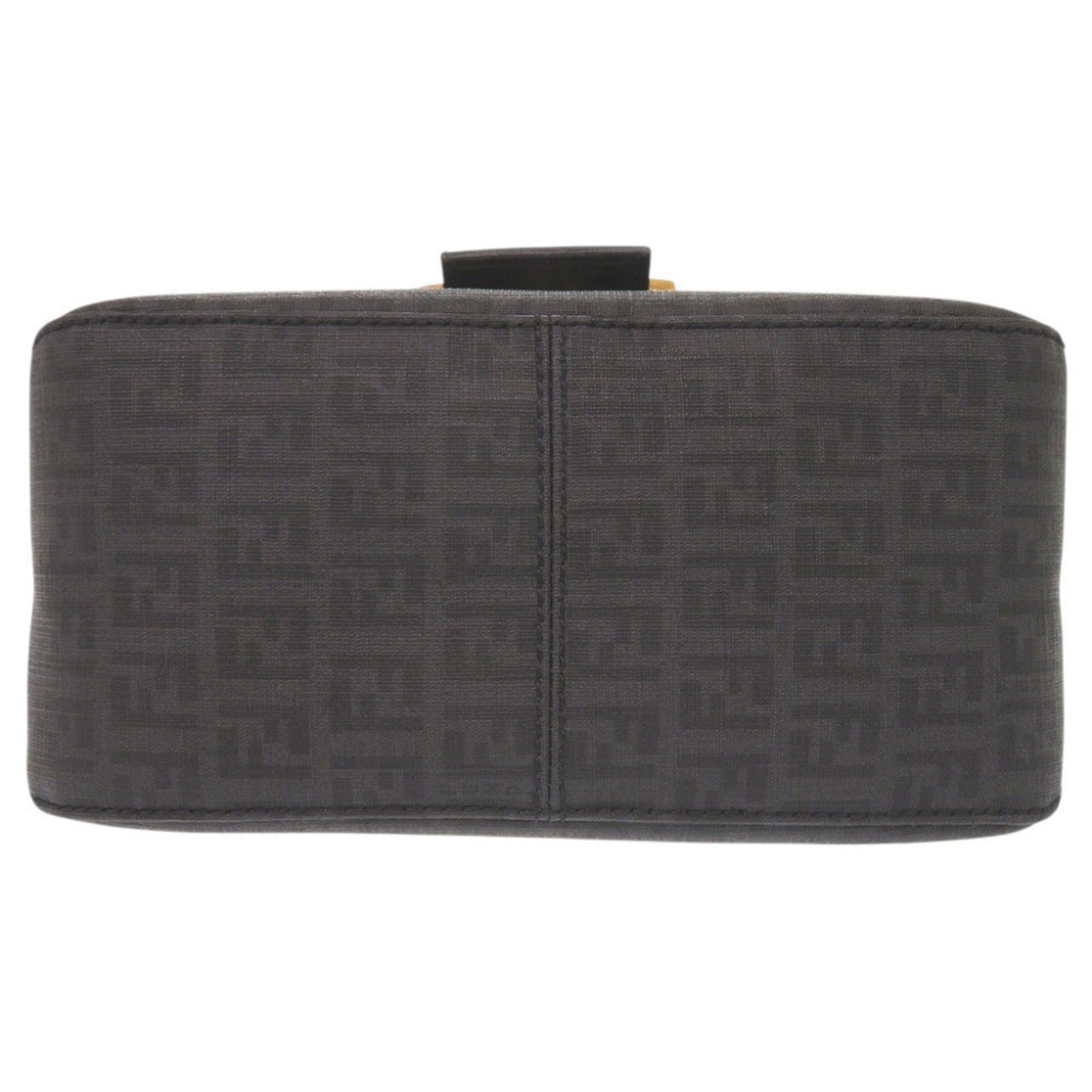 Fendi Gray Pvc Handbag Shoulder Bag (Pre-Owned)