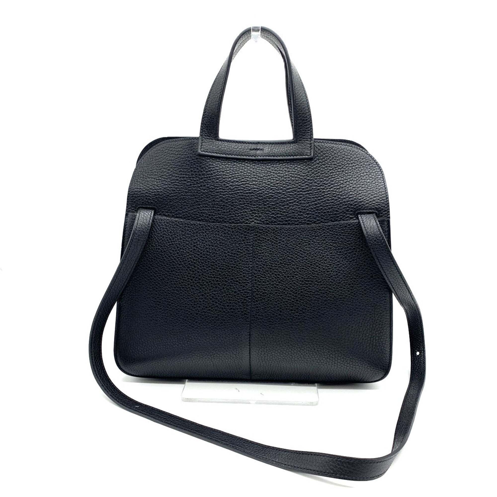 Hermes Alezan Black Taurillon Clemence Leather Shoulder Bag (Pre-Owned)