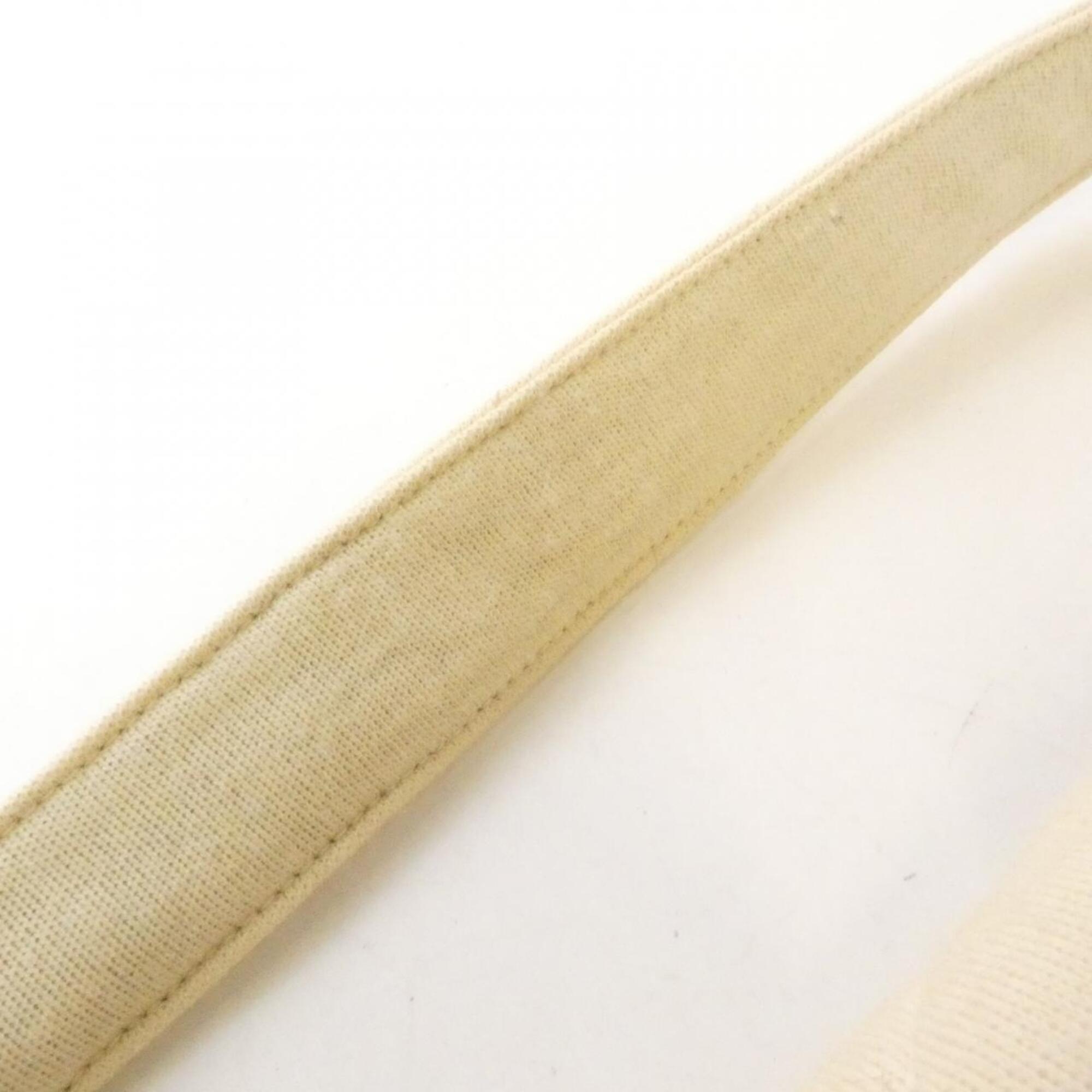 Chanel Ivory Canvas Handbag (Pre-Owned)