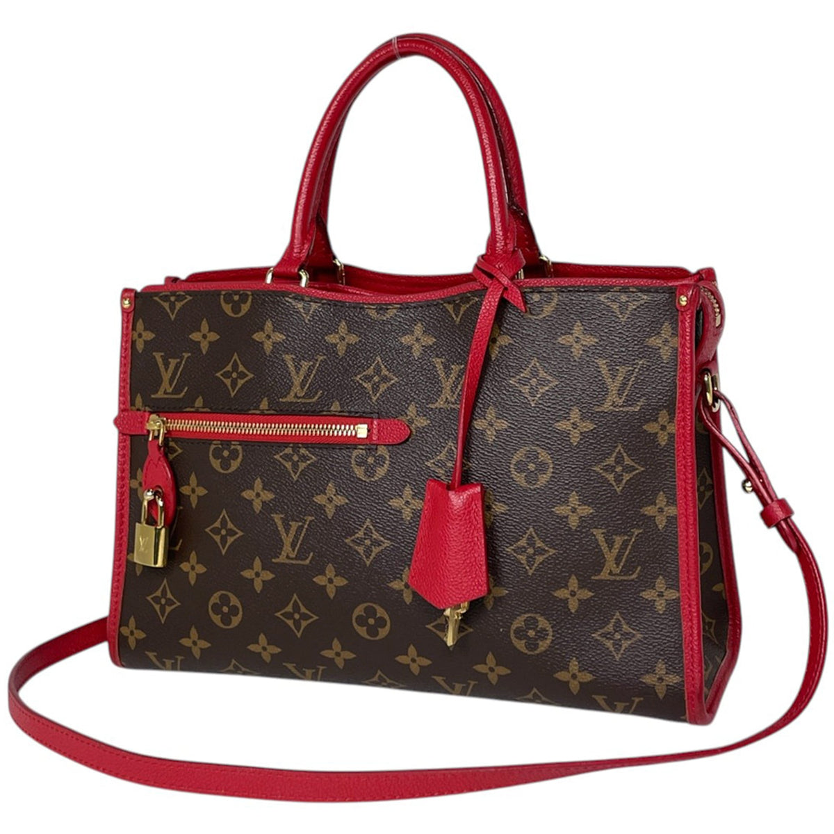 Louis Vuitton Monogram Red Color Rouge Monogram Leather Handbag (Pre-Owned)