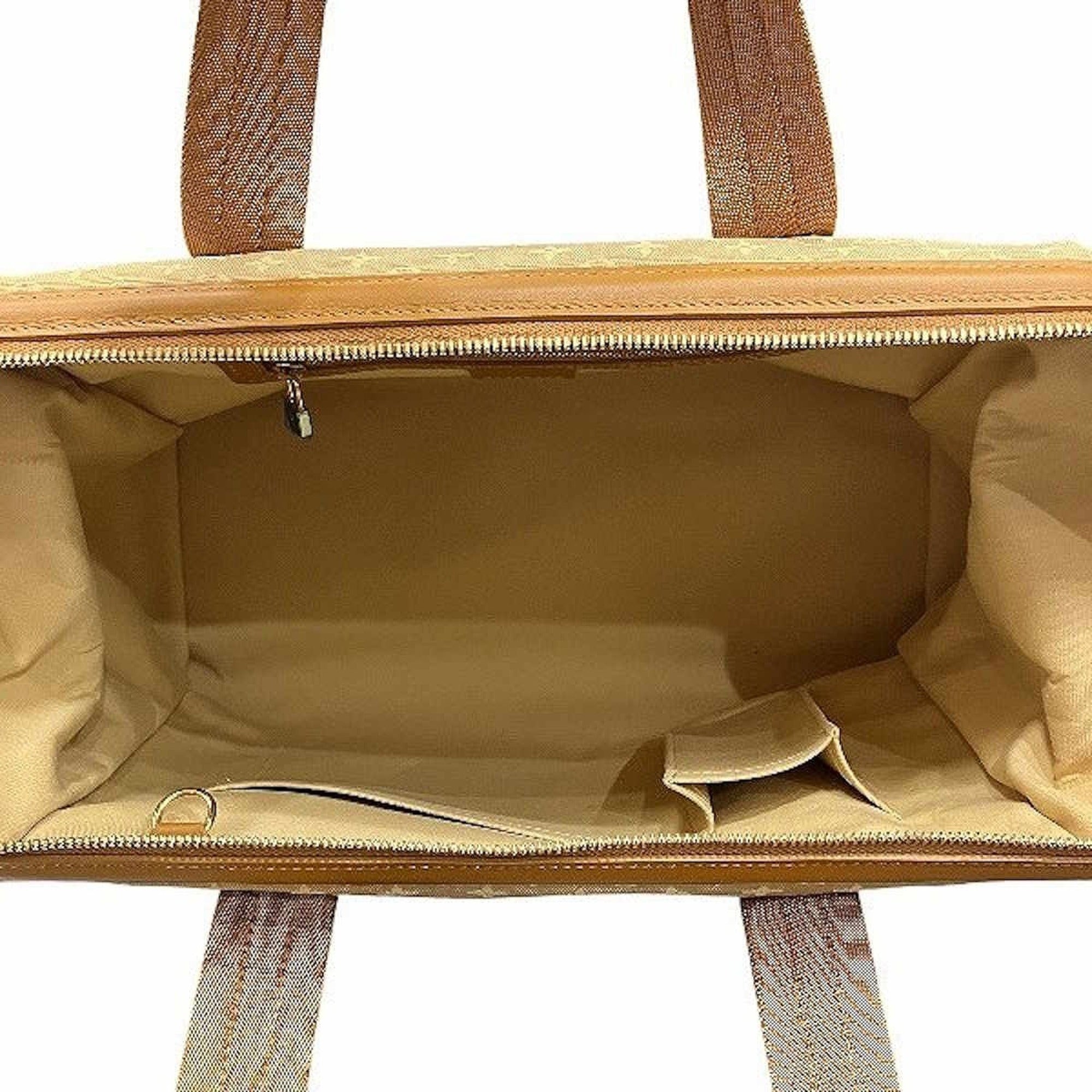 Louis Vuitton Beige Canvas Leather Handbag (Pre-Owned)