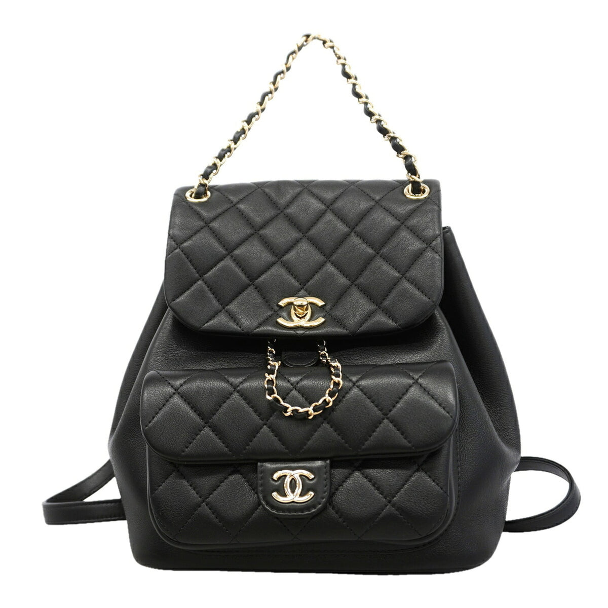Chanel Black Leather Backpack (Pre-Owned)
