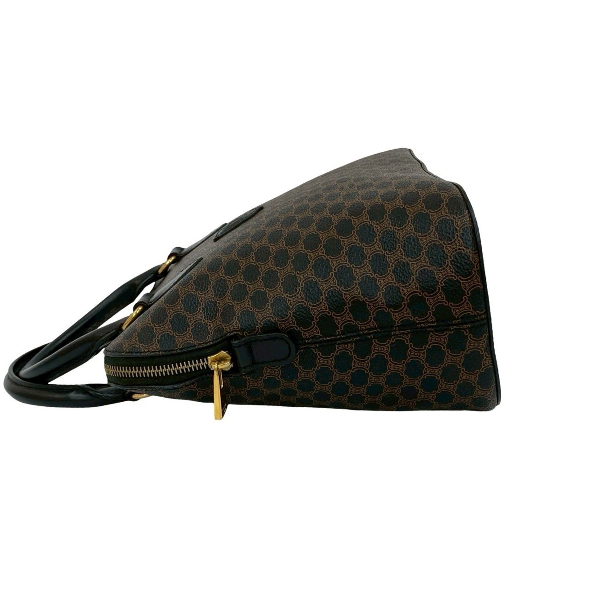 Celine Black Brown Leather Pvc Handbag Tote Bag (Pre-Owned)