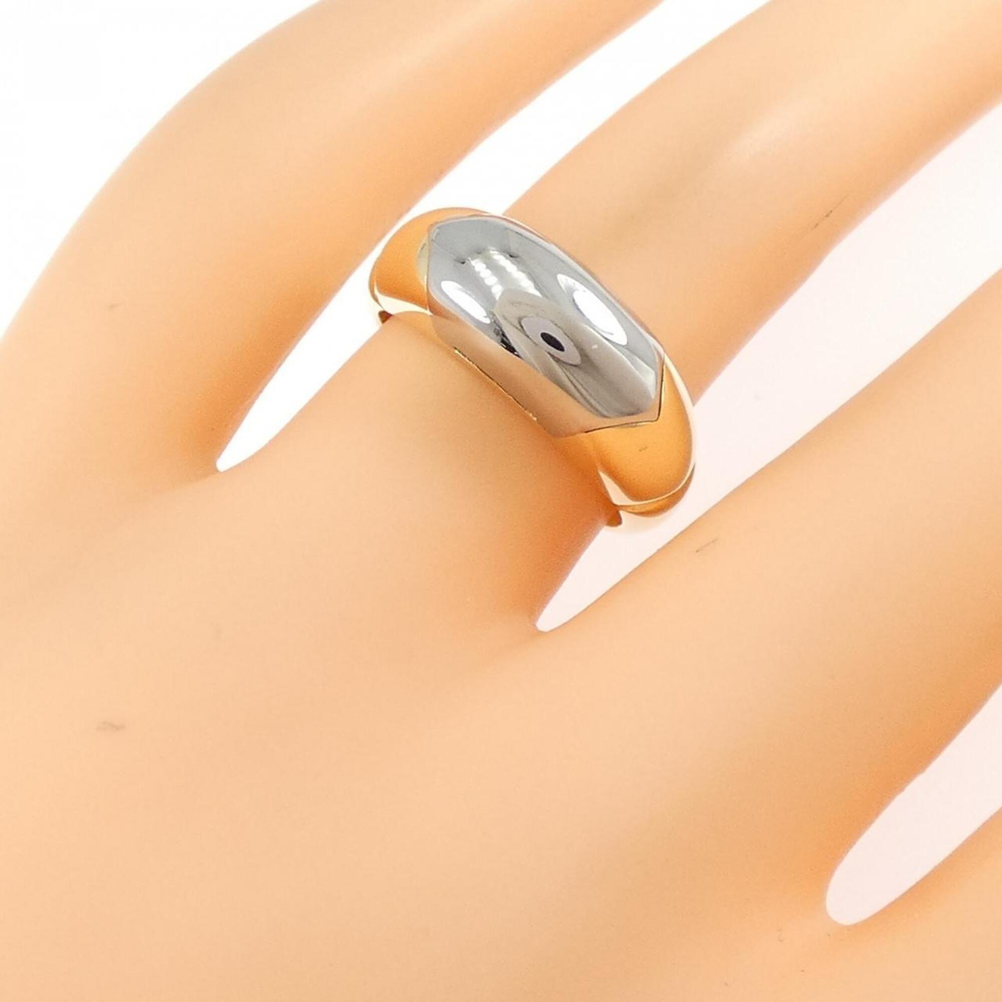 Bvlgari Yellow Gold (18K) Stainless Steel Band Ring (Pre-Owned)