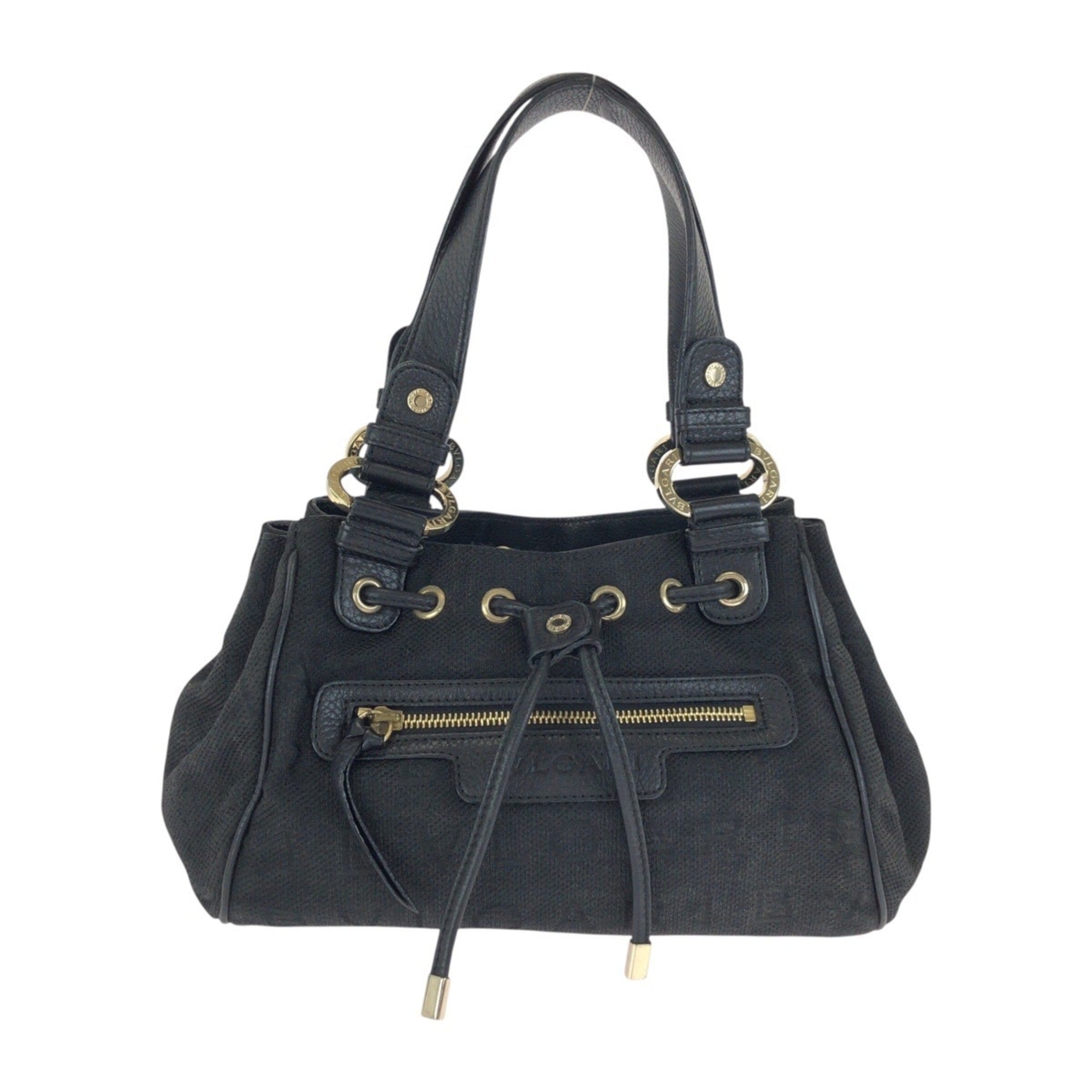 Bvlgari Black Canvas Handbag (Pre-Owned)