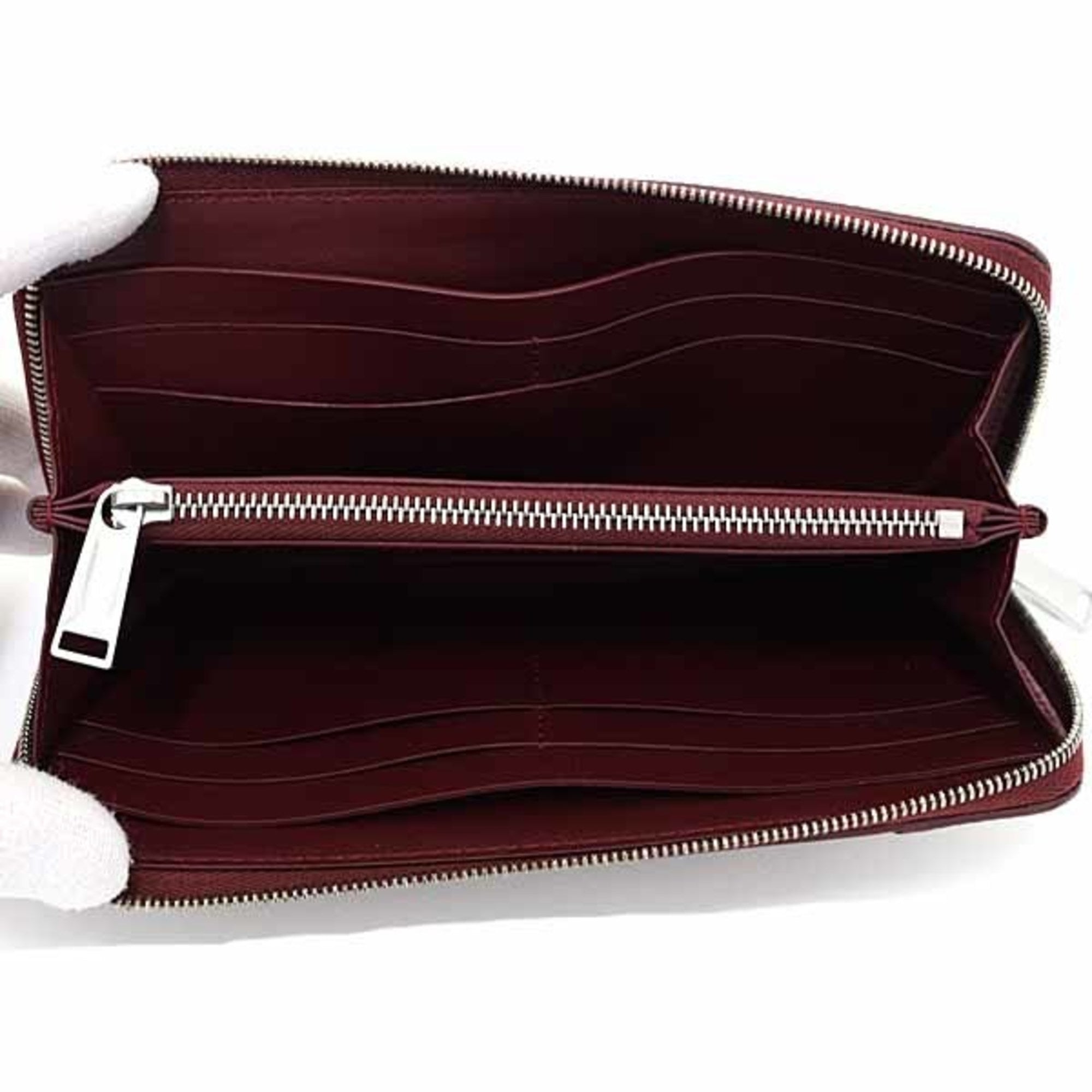 Bottega Veneta Bordeaux Pvc Long Wallet (Bi-Fold) (Pre-Owned)
