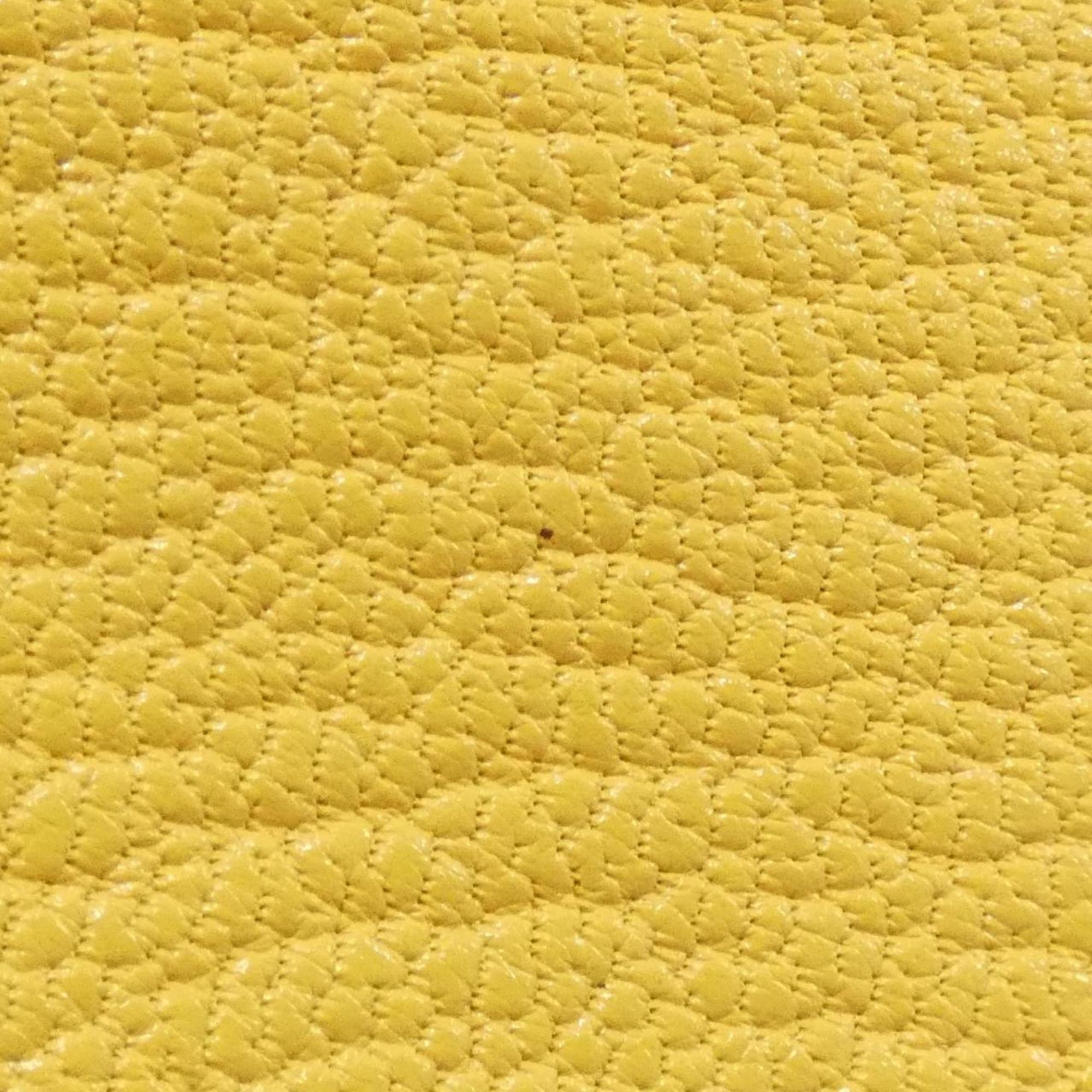 Hermes Yellow Chevre Leather Handbag (Pre-Owned)