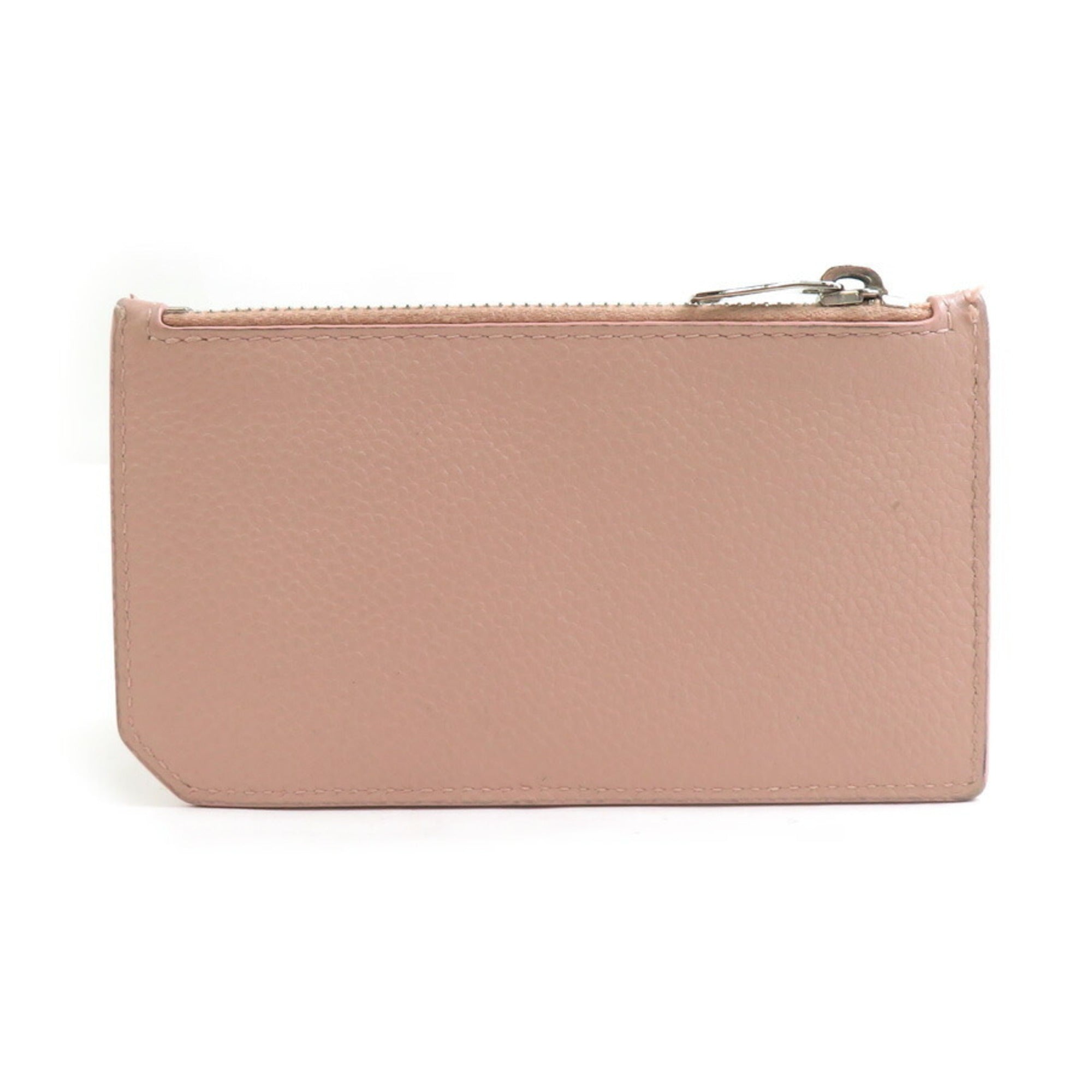 Yves Saint Laurent Pink Leather Coin Purse/Coin Case (Pre-Owned)