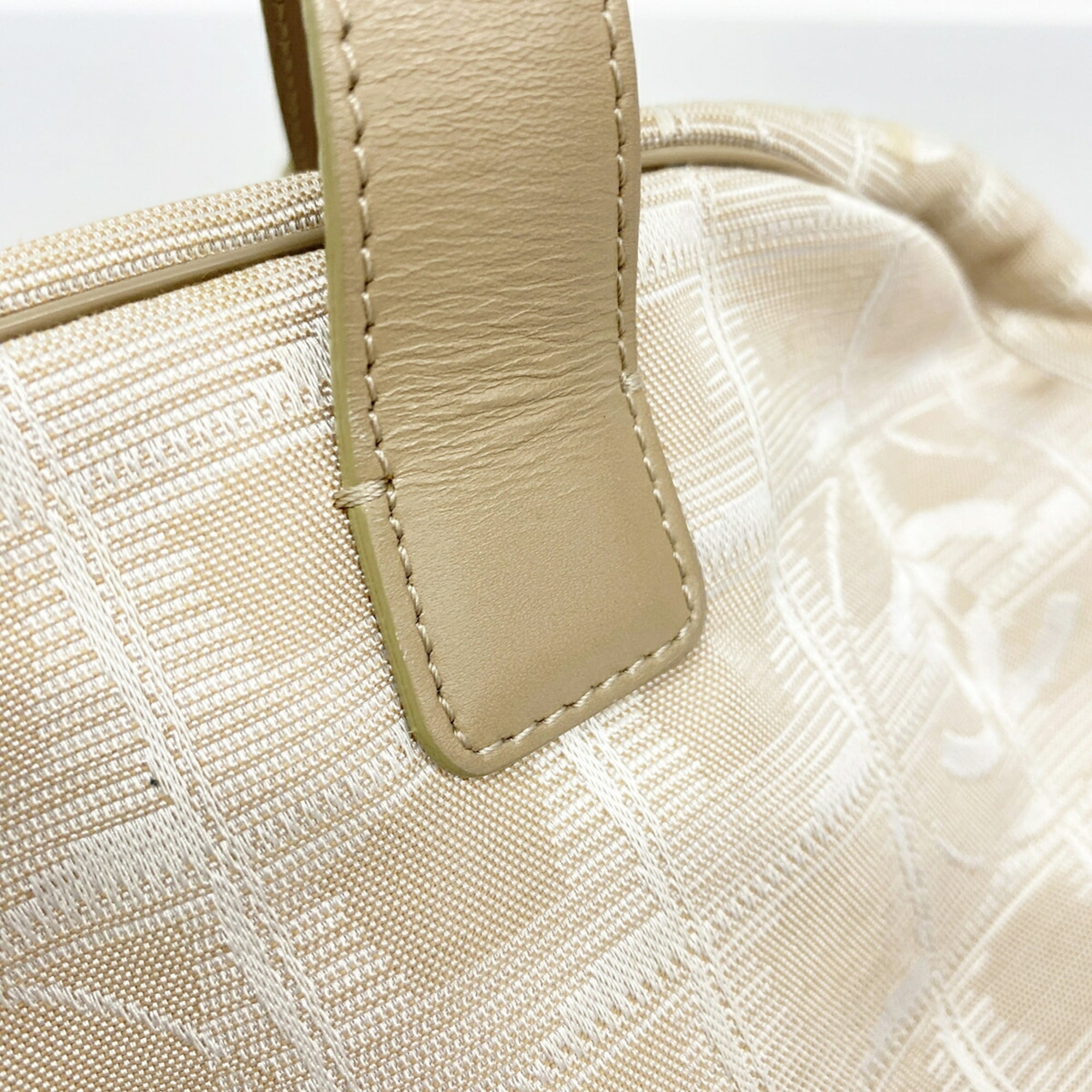 Chanel Beige Nylon Handbag (Pre-Owned)