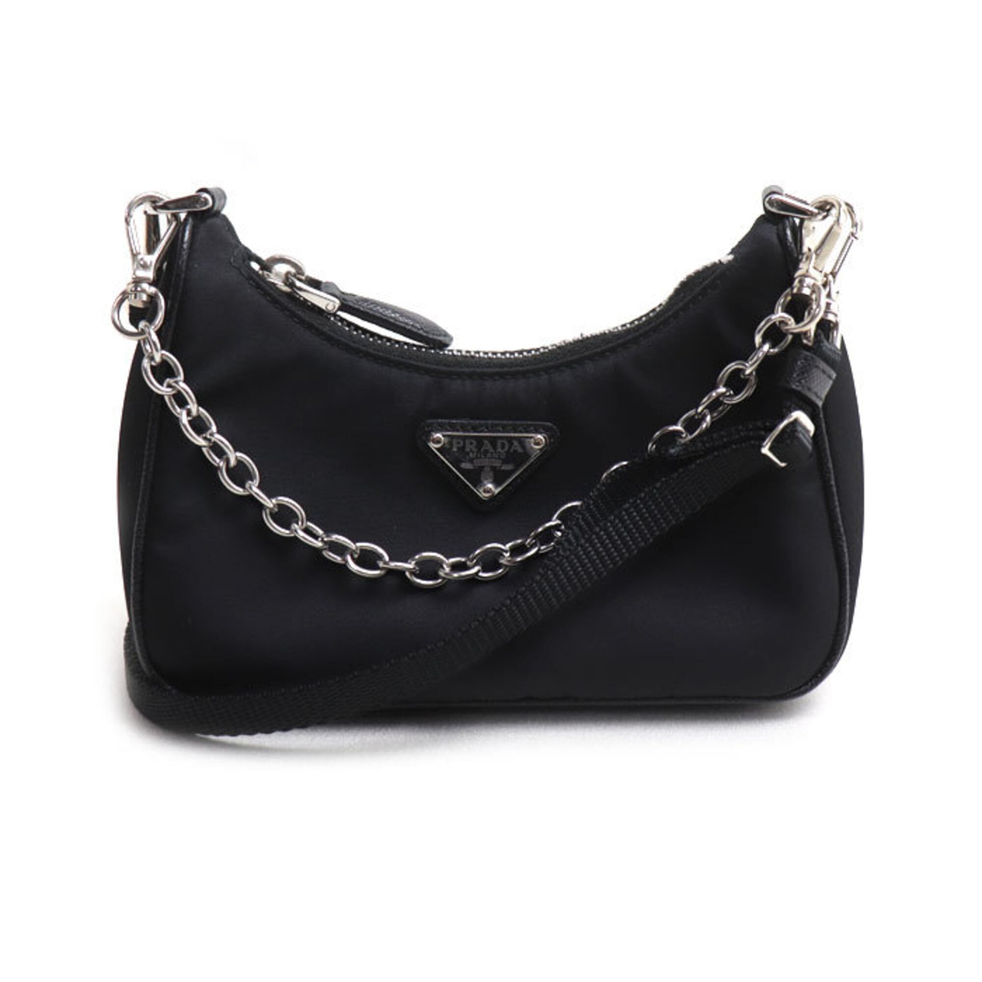 Prada Black Nylon Shoulder Bag (Pre-Owned)