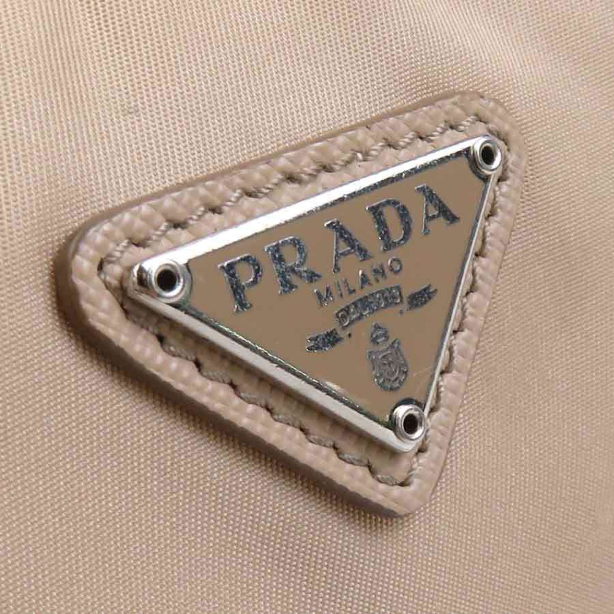 Prada Beige Nylon Shoulder Bag (Pre-Owned)