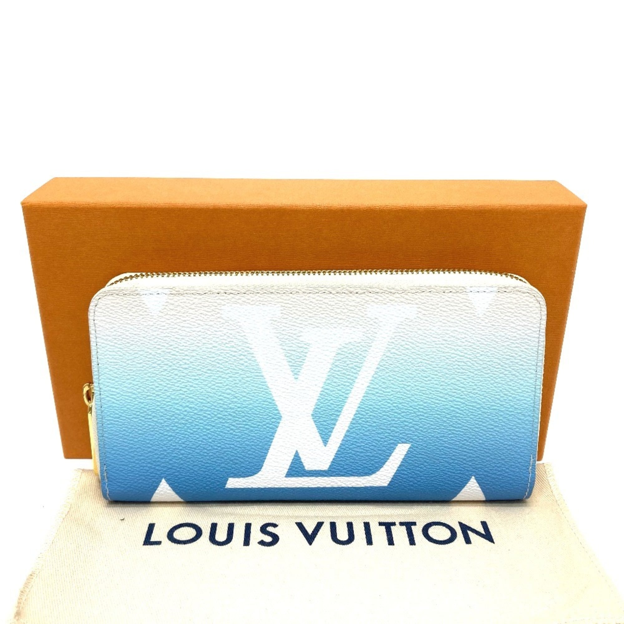 Louis Vuitton Monogram Blue Monogram Long Wallet (Bi-Fold) (Pre-Owned)