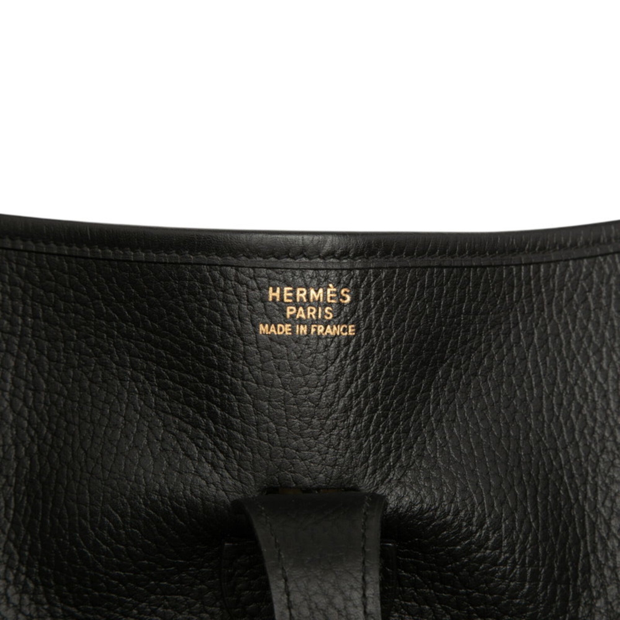 Hermes Evelyne Black Togo Leather Shoulder Bag (Pre-Owned)