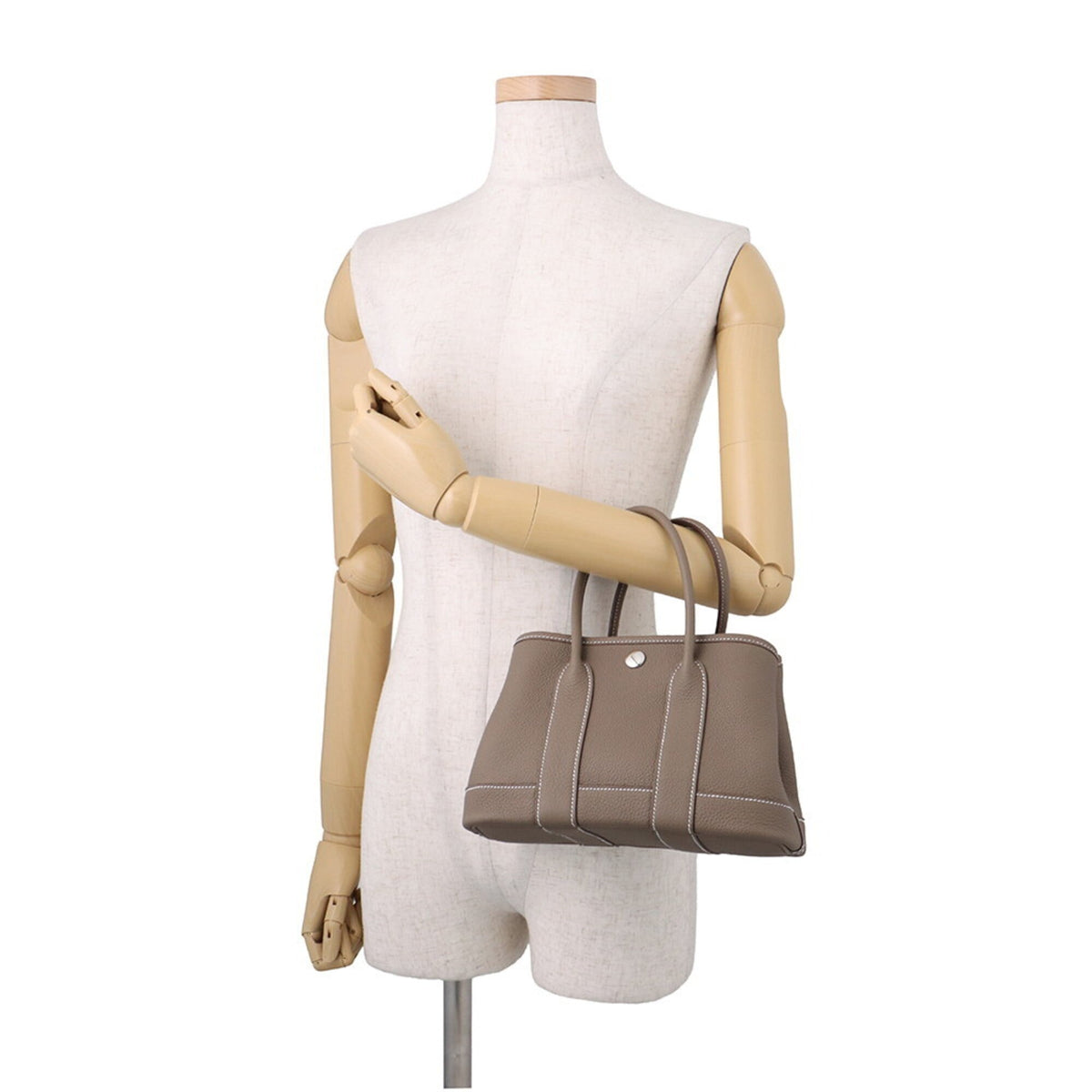 Hermes Etoupe Gray Togo Leather Tote Bag (Pre-Owned)