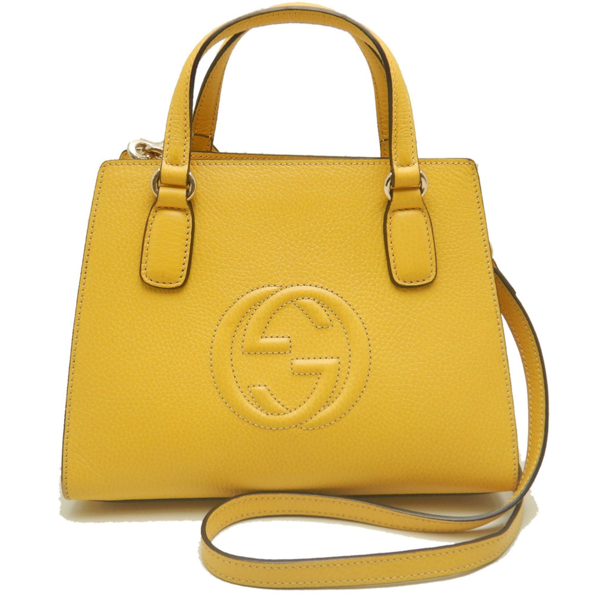 Gucci Yellow Leather Handbag (Pre-Owned)