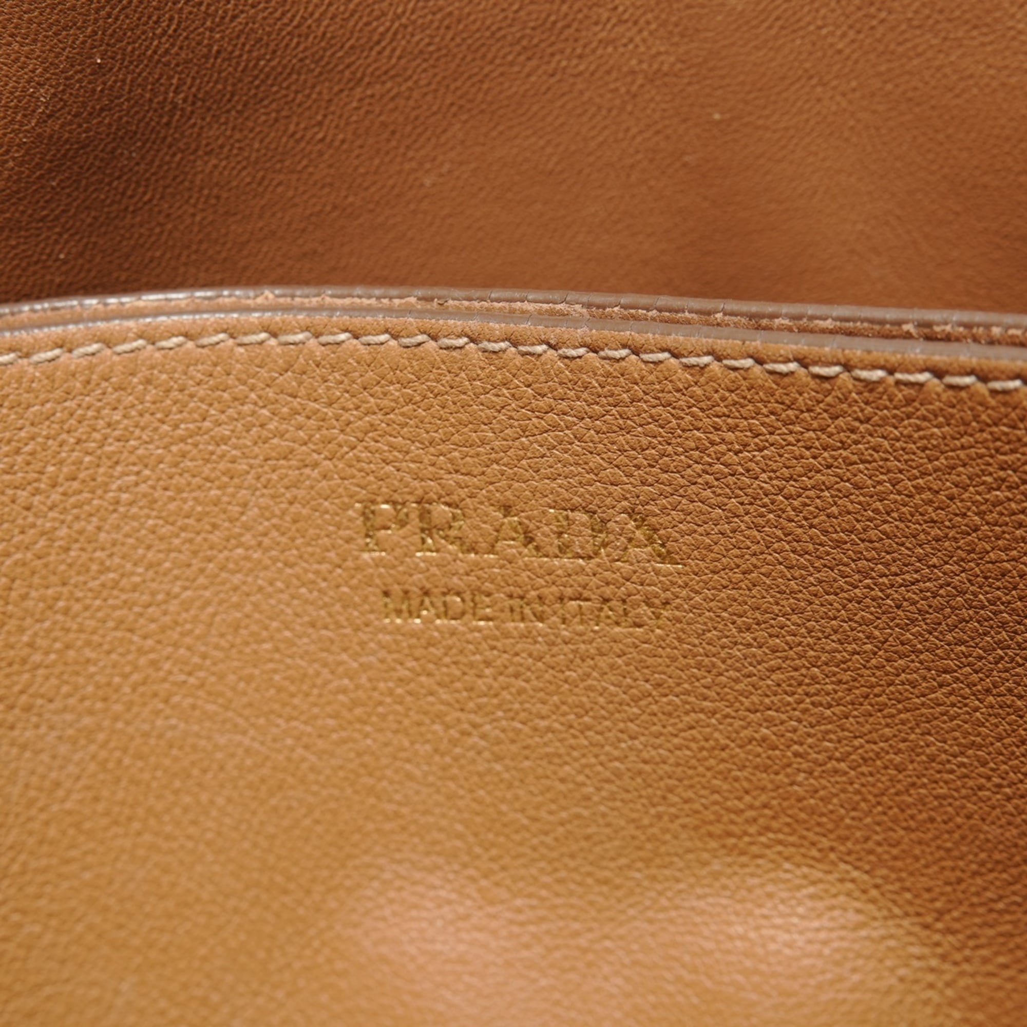 Prada Brown Leather Handbag (Pre-Owned)