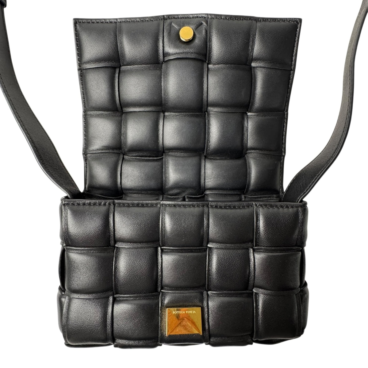 Bottega Veneta Black Leather Shoulder Bag (Pre-Owned)