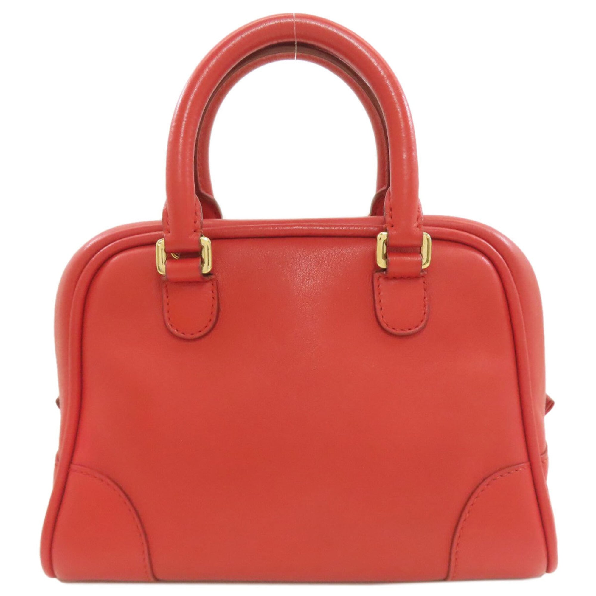 Loewe Red Color Leather Handbag (Pre-Owned)
