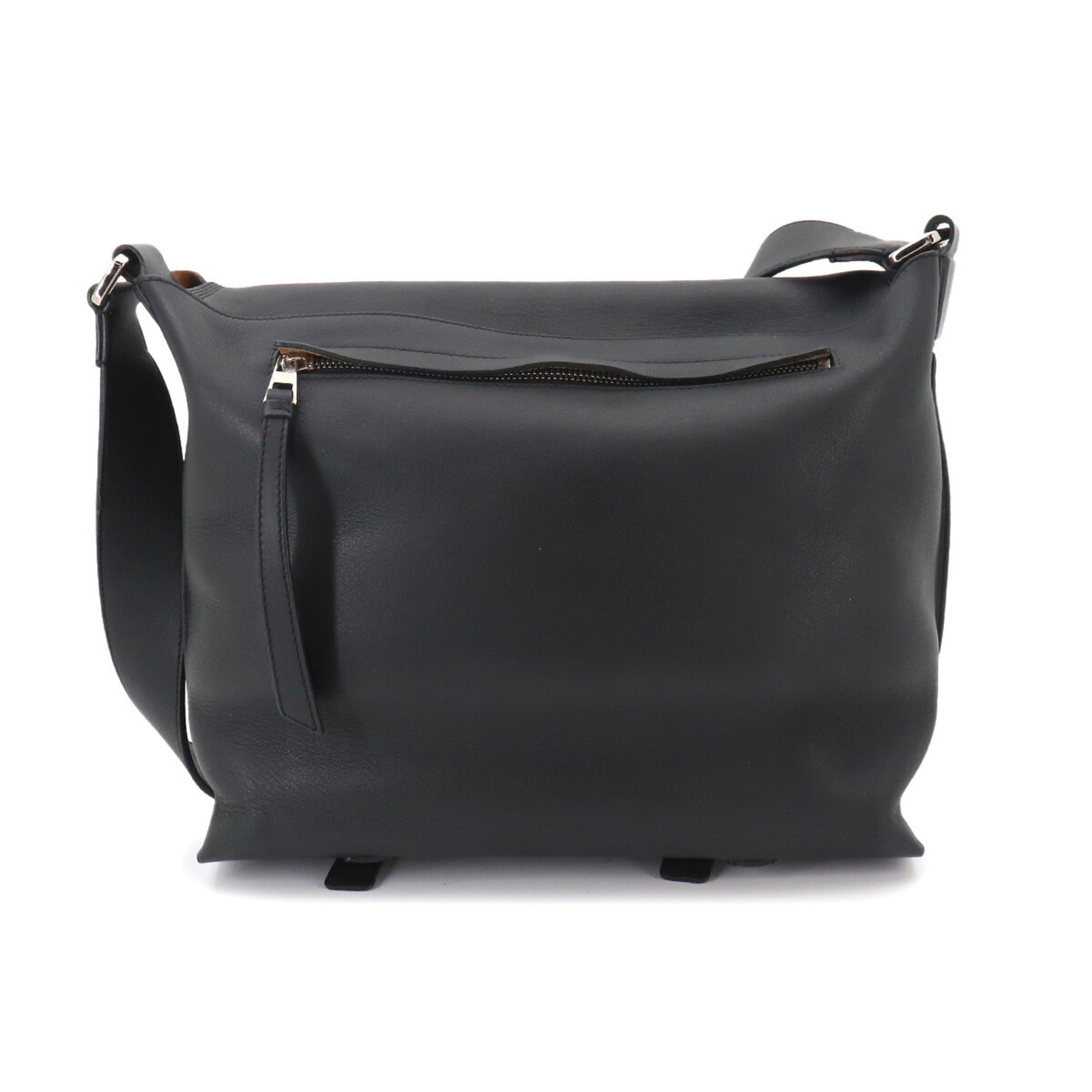 Loewe Black Leather Handbag Messenger Bag Shoulder Bag (Pre-Owned)