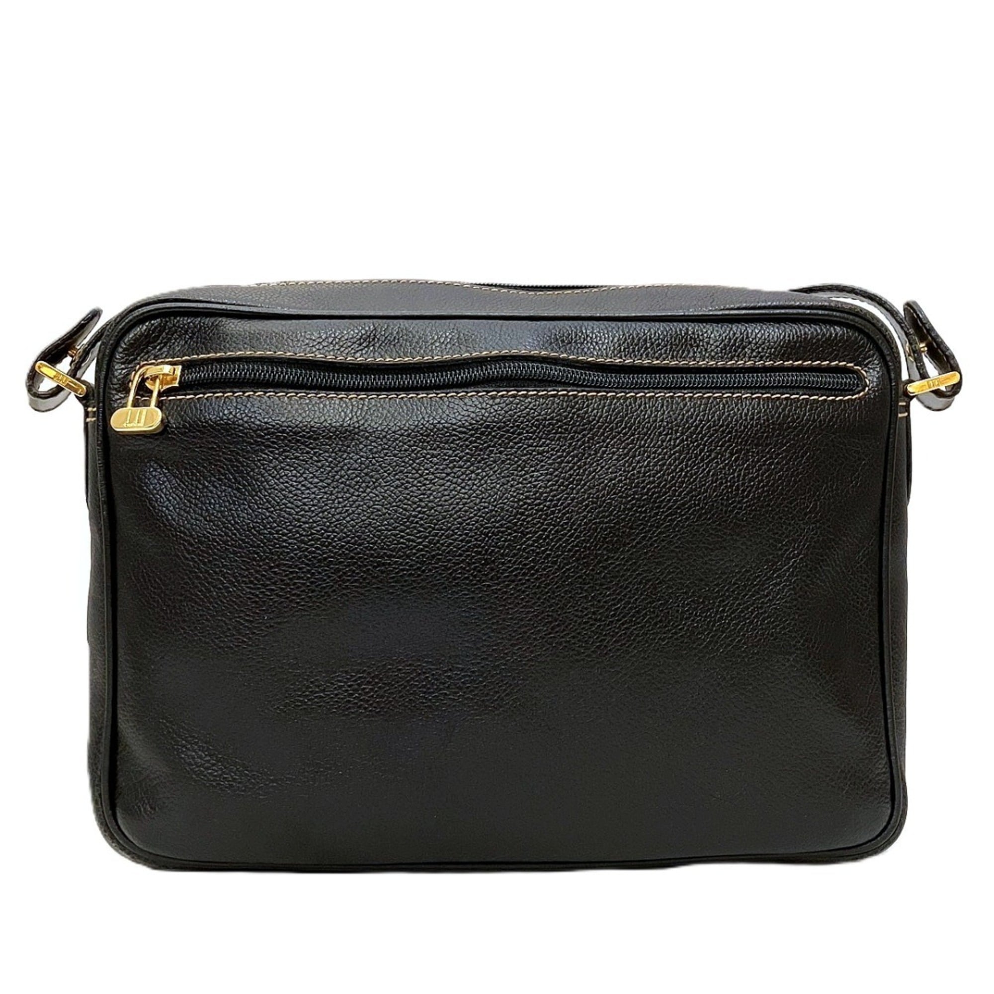 Dunhill Black Leather Shoulder Bag (Pre-Owned)