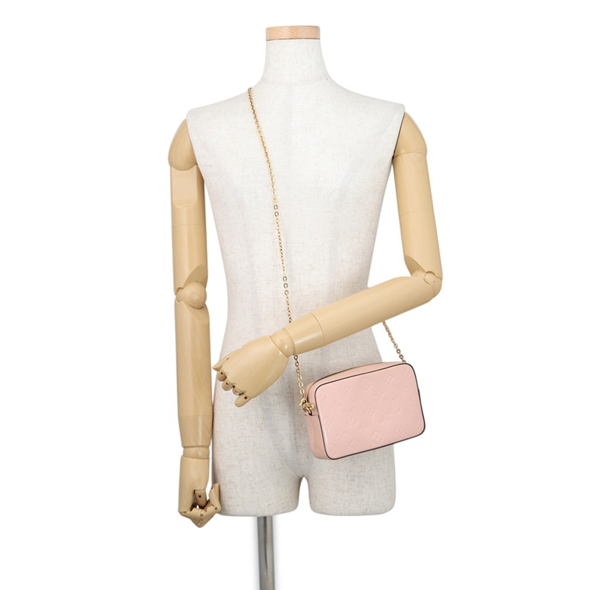 Louis Vuitton Rose Ballerine Monogram Vernis Handbag Pochette Pouch Shoulder Bag (Pre-Owned)